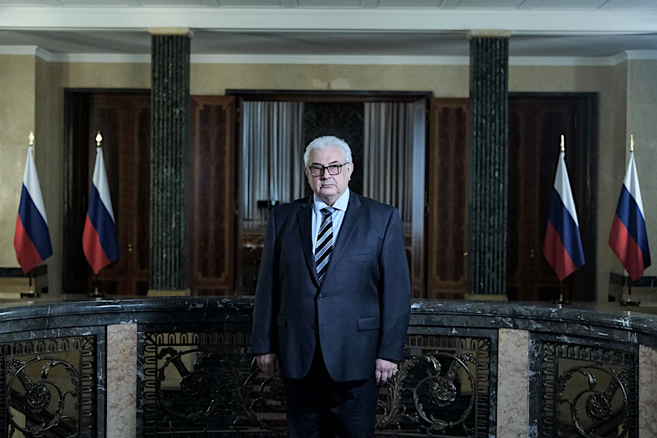 Sergej Netschajew, Botschafter der Russischen Föderation, in der Russischen Botschaft in Berlin (Archiv).&nbsp;