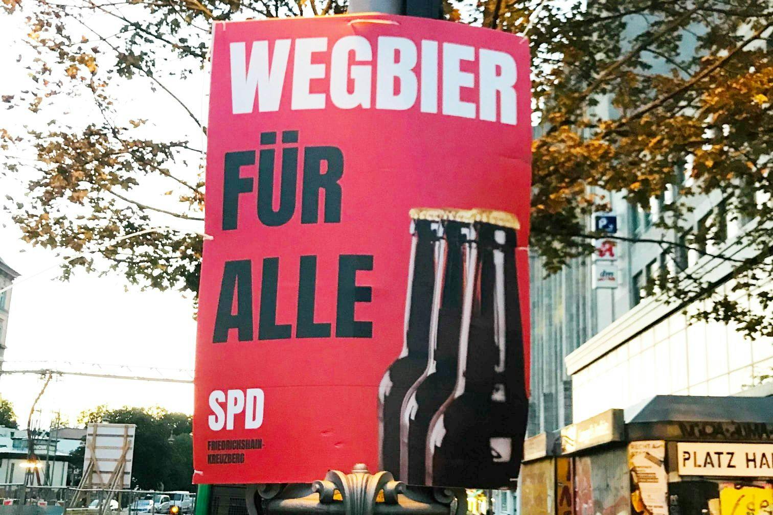 Für Wahlwerbung mit Biertrinken war früher eine andere Partei verantwortlich.