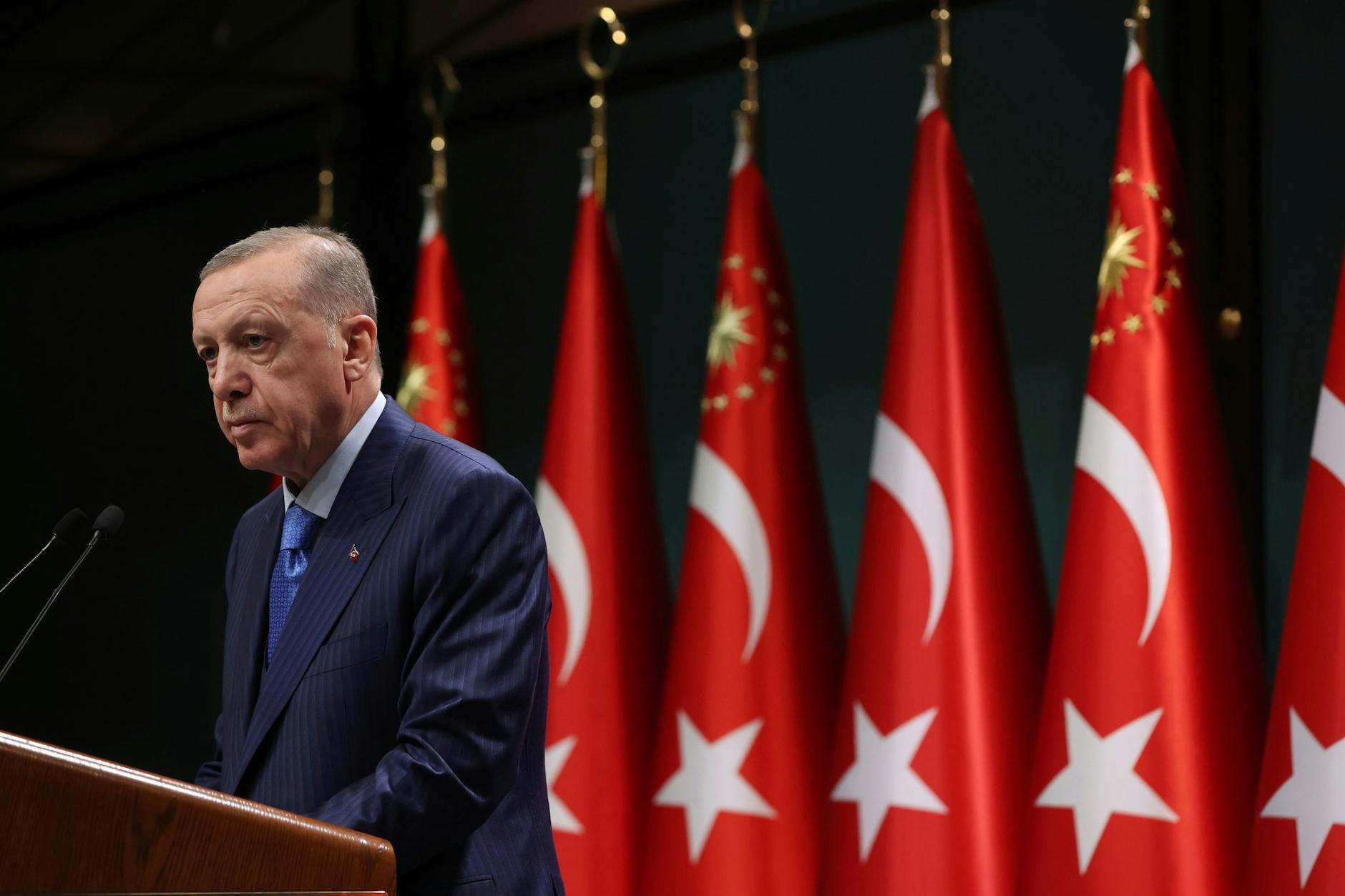 ARCHIV - Forderte zuletzt von Schweden die Auslieferung von 130 Personen, die er als Terroristen betrachtet: der türkische Staatschef Recep Tayyip Erdogan.