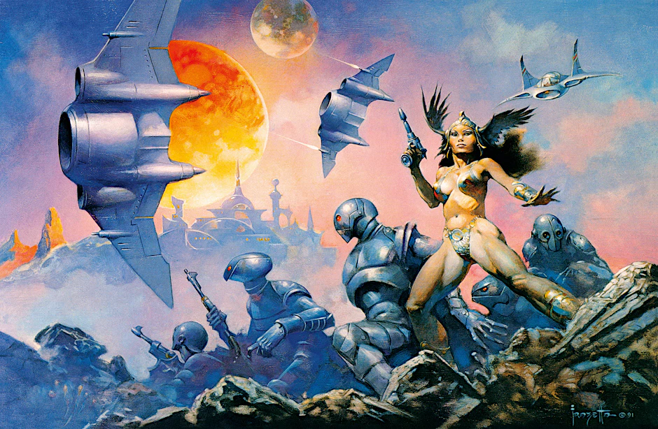 Dawn Attack (1991), Öl auf Pappe