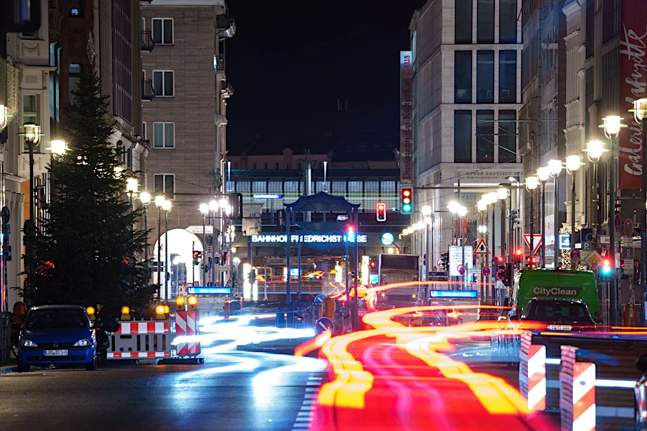 Blick auf die Friedrichstraße.  