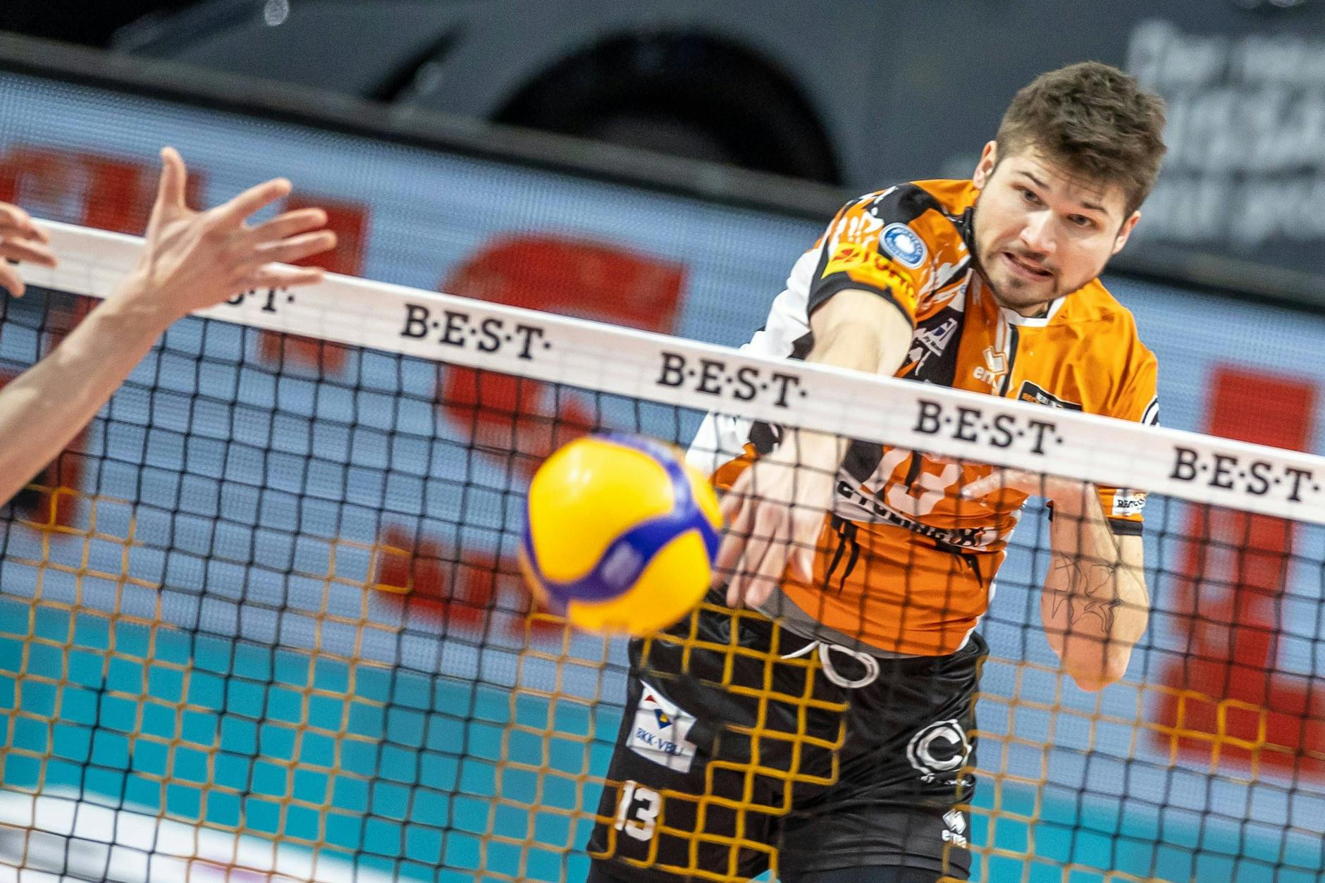 BR Volleys-Angreifer Ruben Schott ragte beim Sieg gegen Warta Zawiercie aus einem glänzend aufgelegten Team heraus.