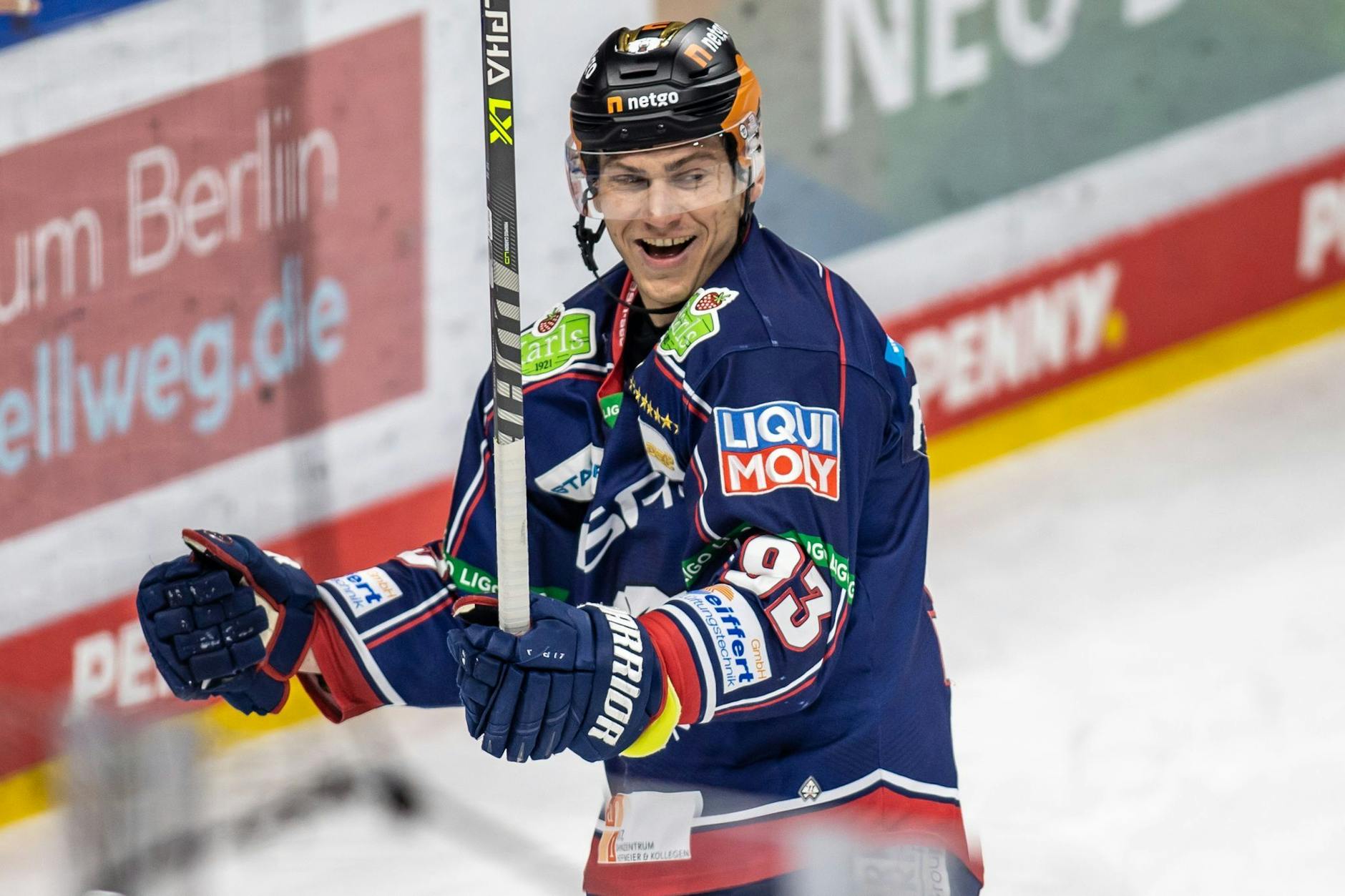 Dreifacher Torschütze und damit Matchwinner für die Eisbären Berlin beim Sieg gegen Straubing: Leo Pföderl