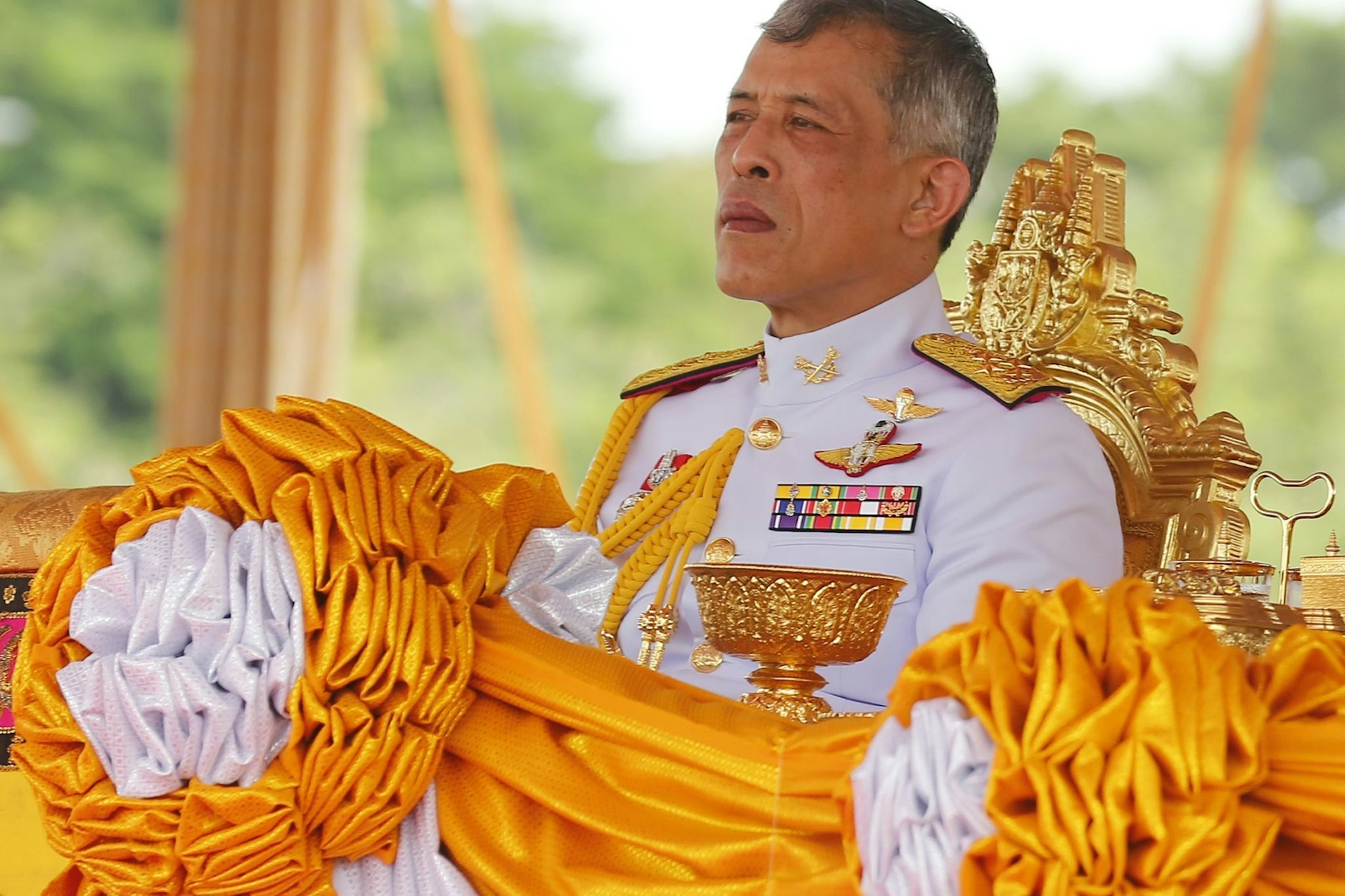 Thailands König Maha Vajiralongkorn, auch bekannt unter dem Namen Rama X., bei einer Zeremonie im Jahr 2019.