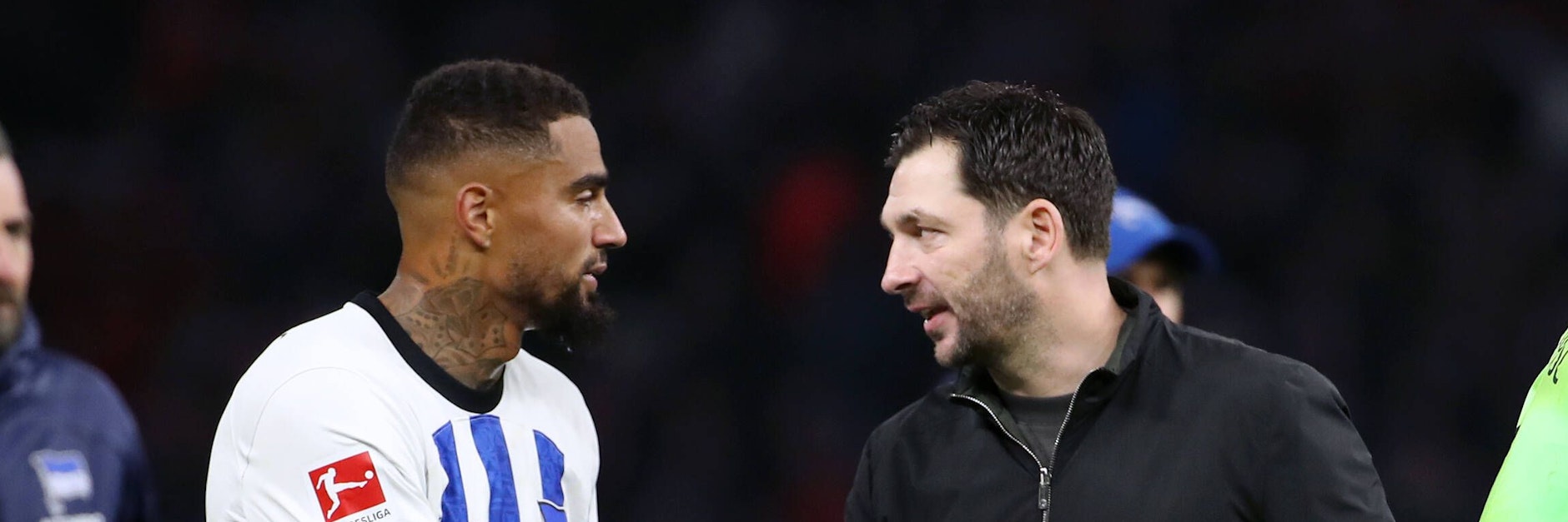 Herthas Leitwolf Kevin-Prince Boateng und Trainer Sandro Schwarz schätzen sich gegenseitig sehr, doch für die Startelf wird es schwer.