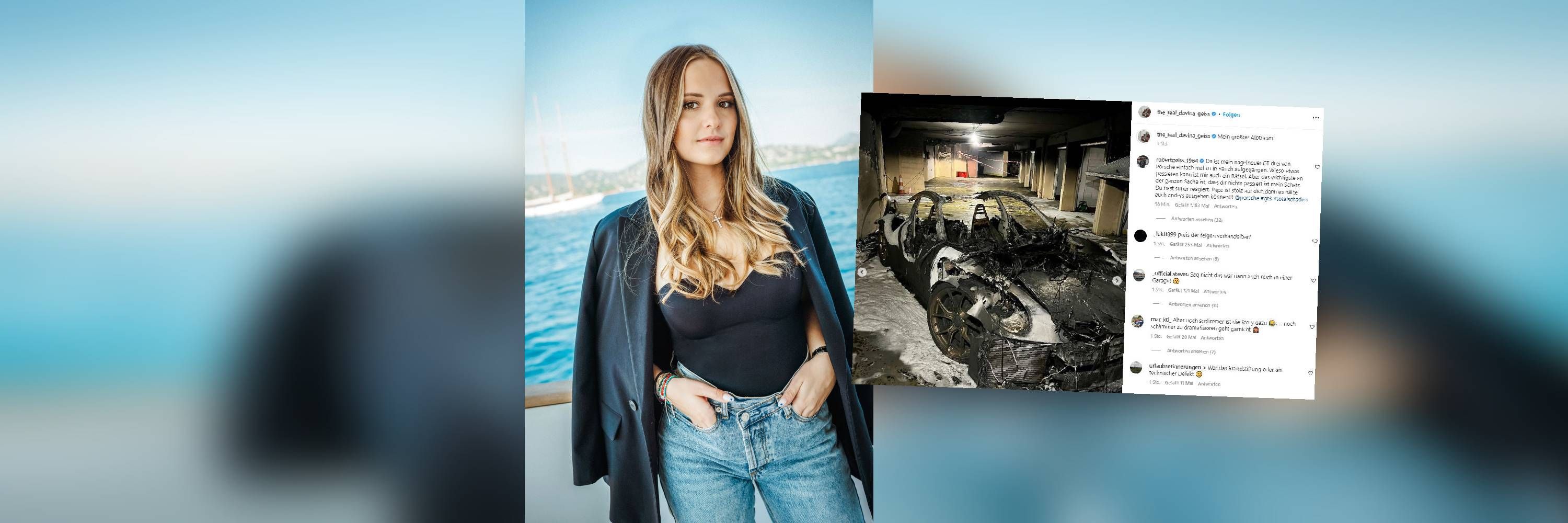 Image - „Die Geissens“: Porsche fängt plötzlich Feuer, Tochter Davina Geiss landet in Klink, Robert Geiss tobt auf Instagram