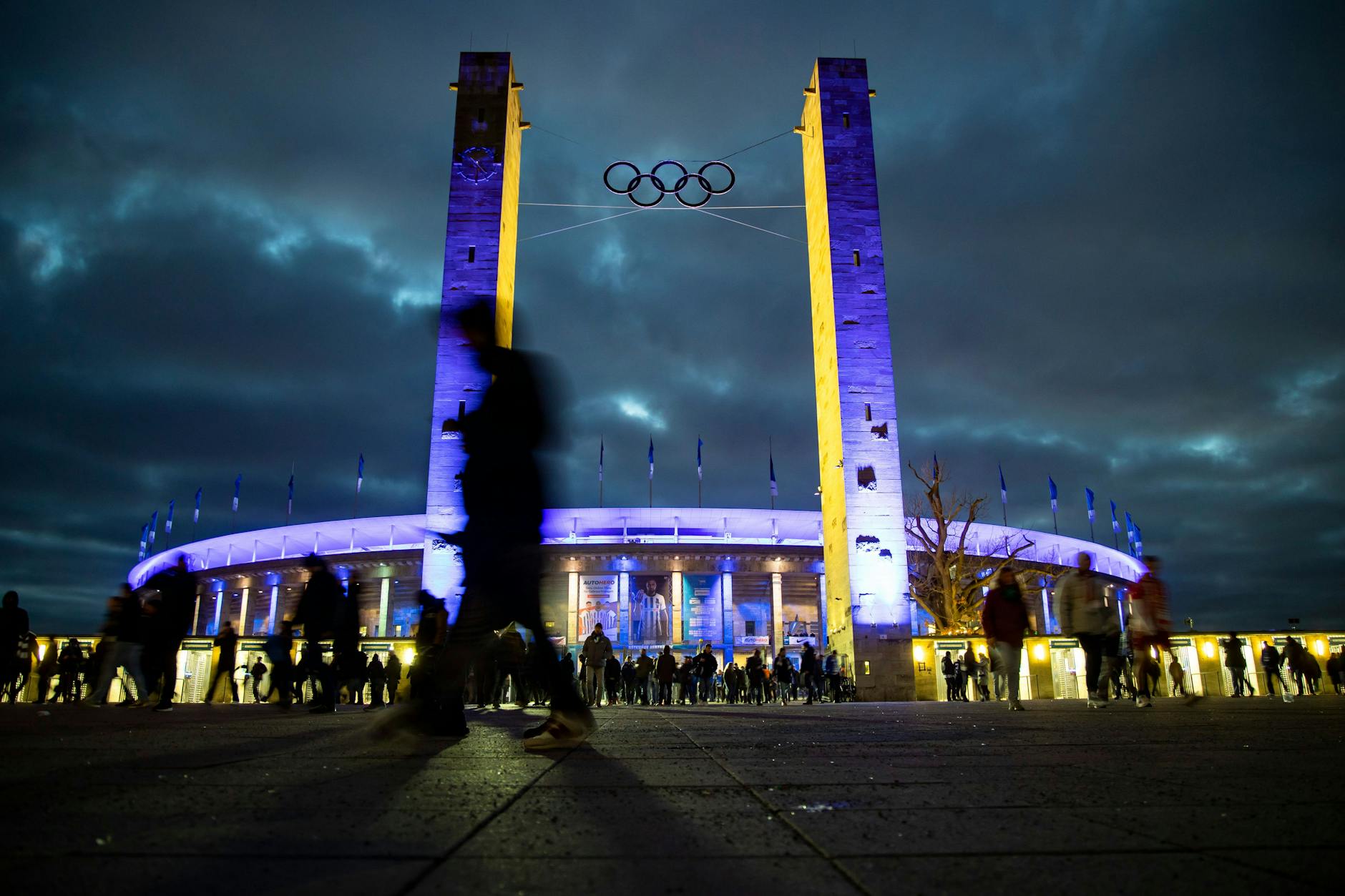 Das Olymiastadion nach dem Derby.