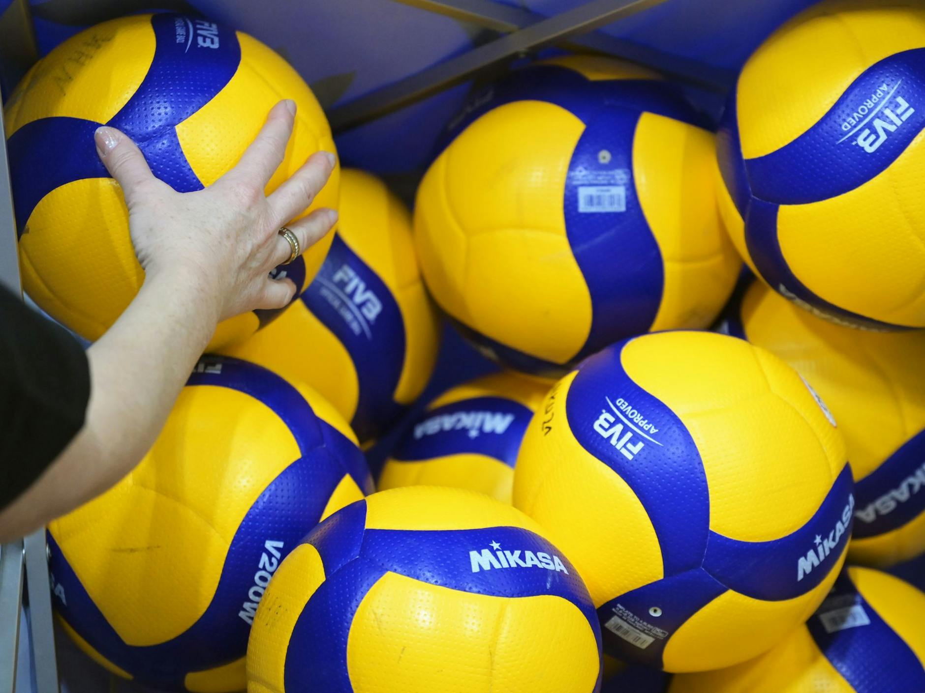 ARCHIV - Die Netzhoppers KW-Bestensee unterlagen im Heimspiel den Volleys Bersching mit 1:3. a