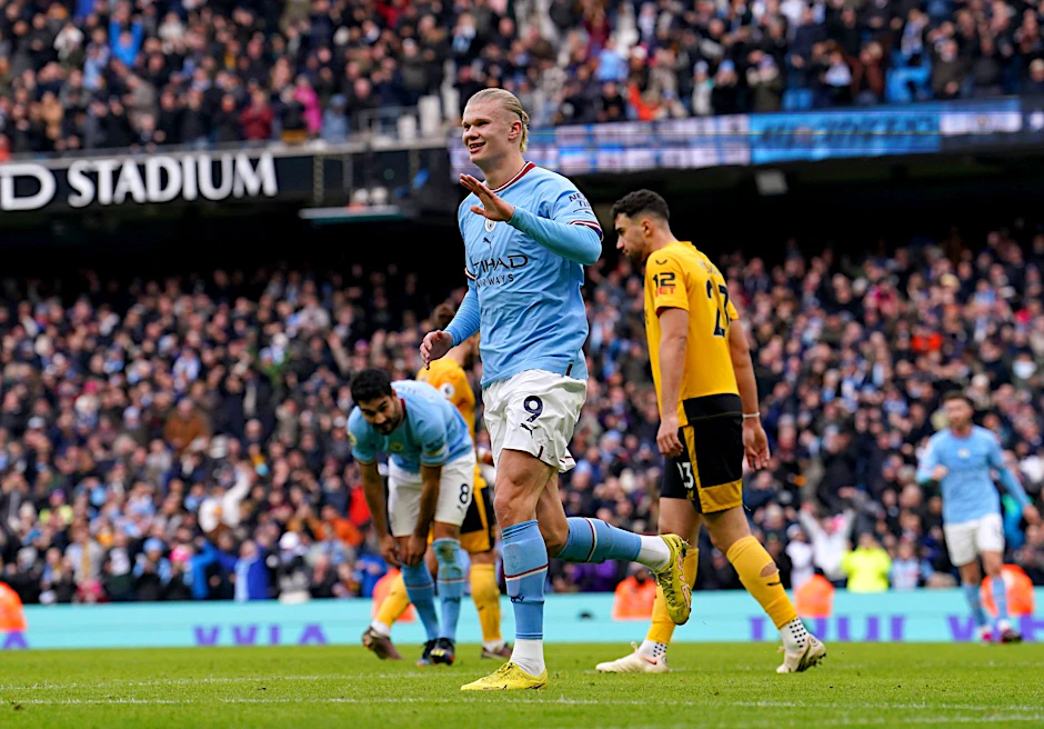 Erling Haaland schoss Manchester City zum Sieg.  