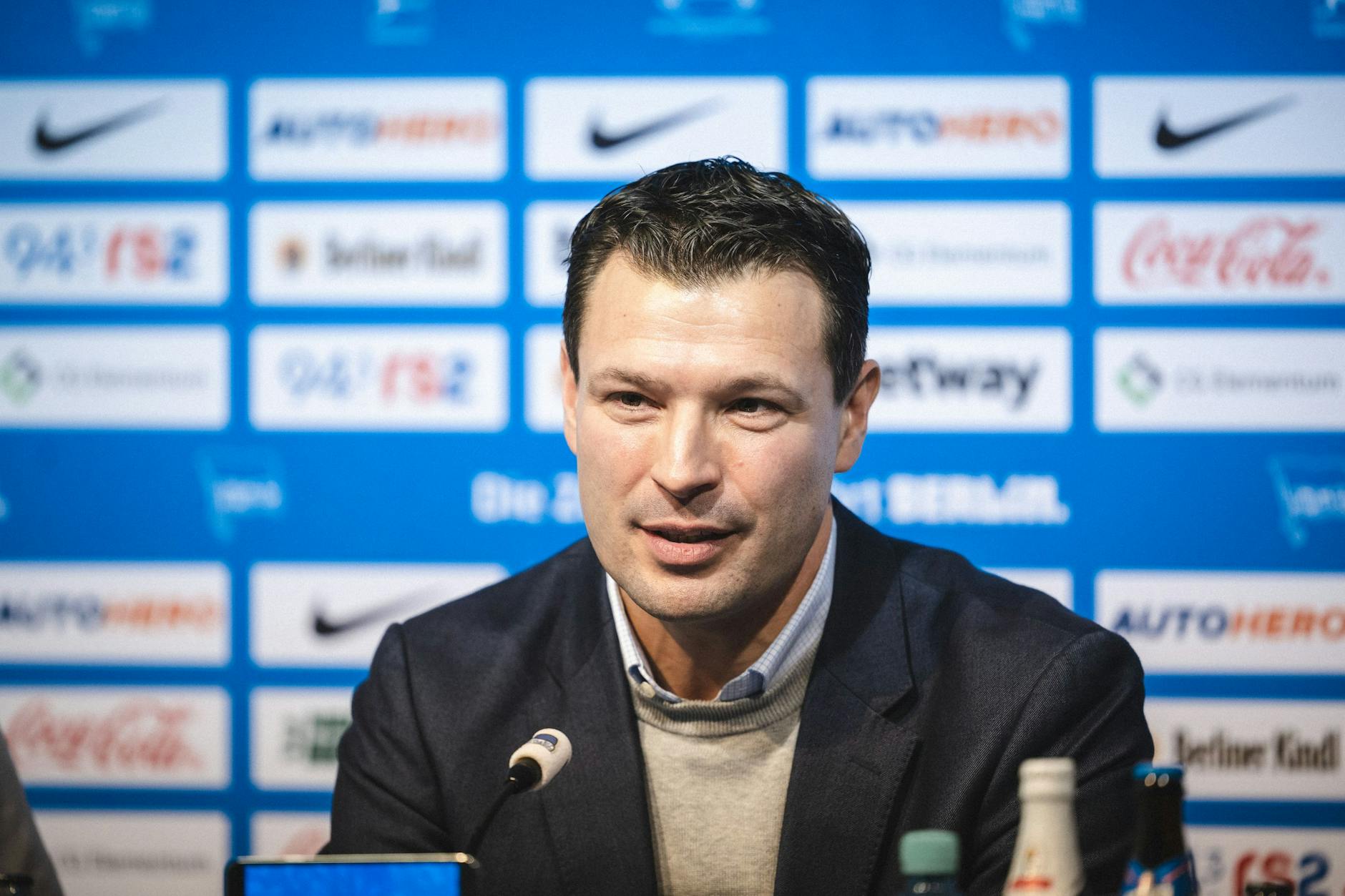 Herthas neuer Sportdirektor Benjamin Weber wurde am Sonntag vorgestellt.