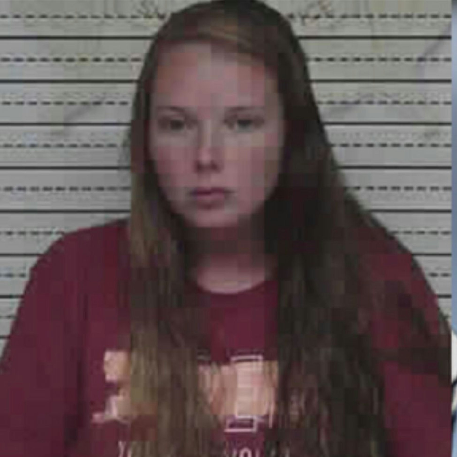 Schulsekretärin Brittney Branham (28) bei ihrer Verhaftung durch die Polizei.