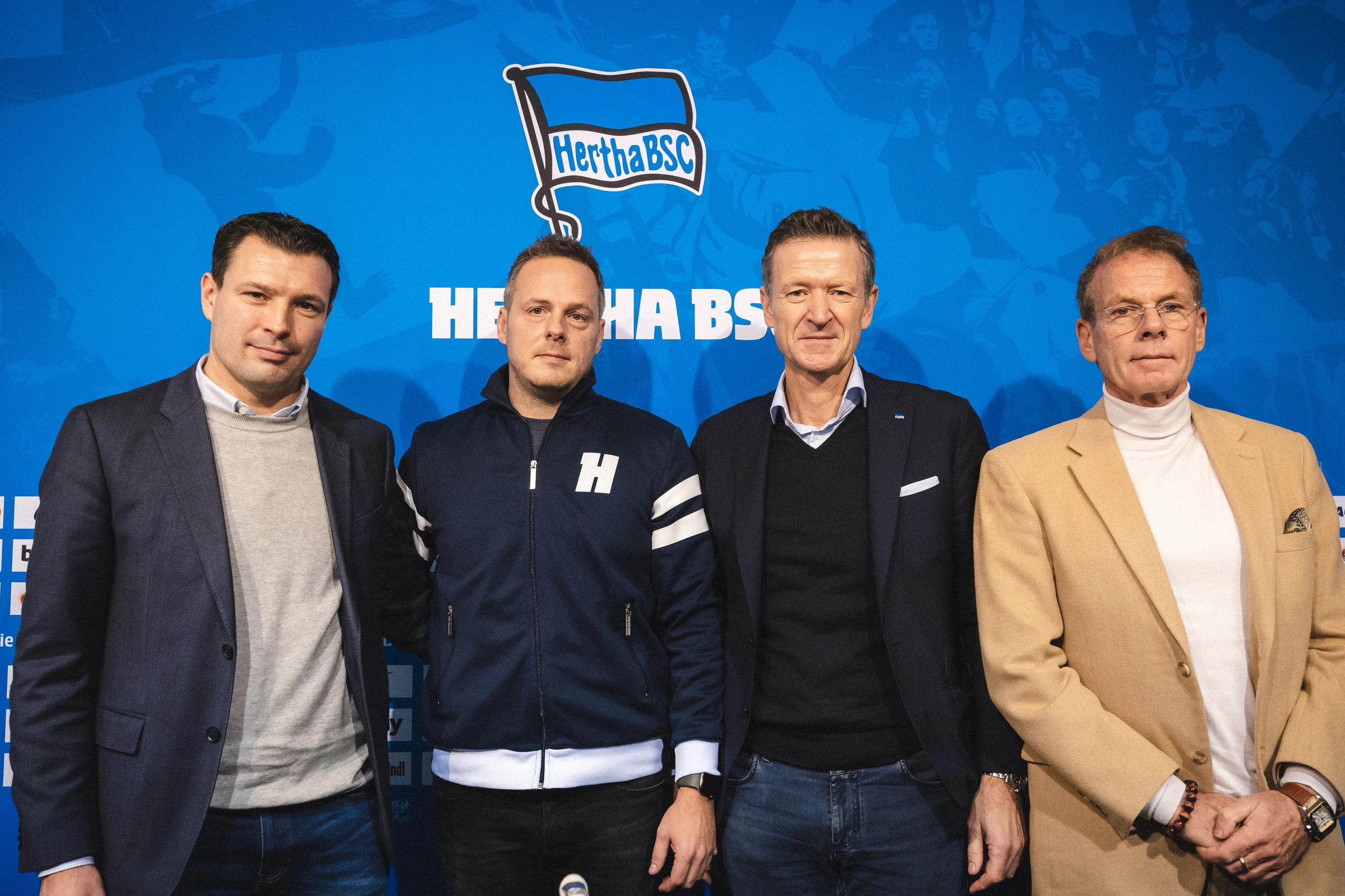 Neue Geschlossenheit bei Hertha BSC? Benjamin Weber, Kay Bernstein, Thomas Herrich und Klaus Brüggemann (v.l.n.r.)