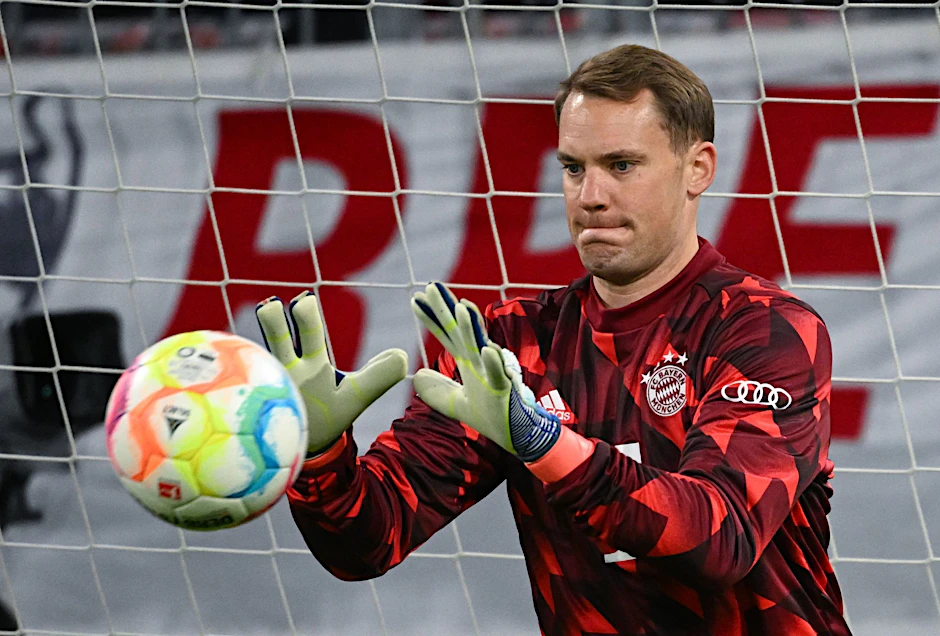 Bayern-Torwart Manuel Neuer wird auch in Augsburg fehlen.   - Nutzung nur nach schriftlicher Vereinbarung mit der dpa