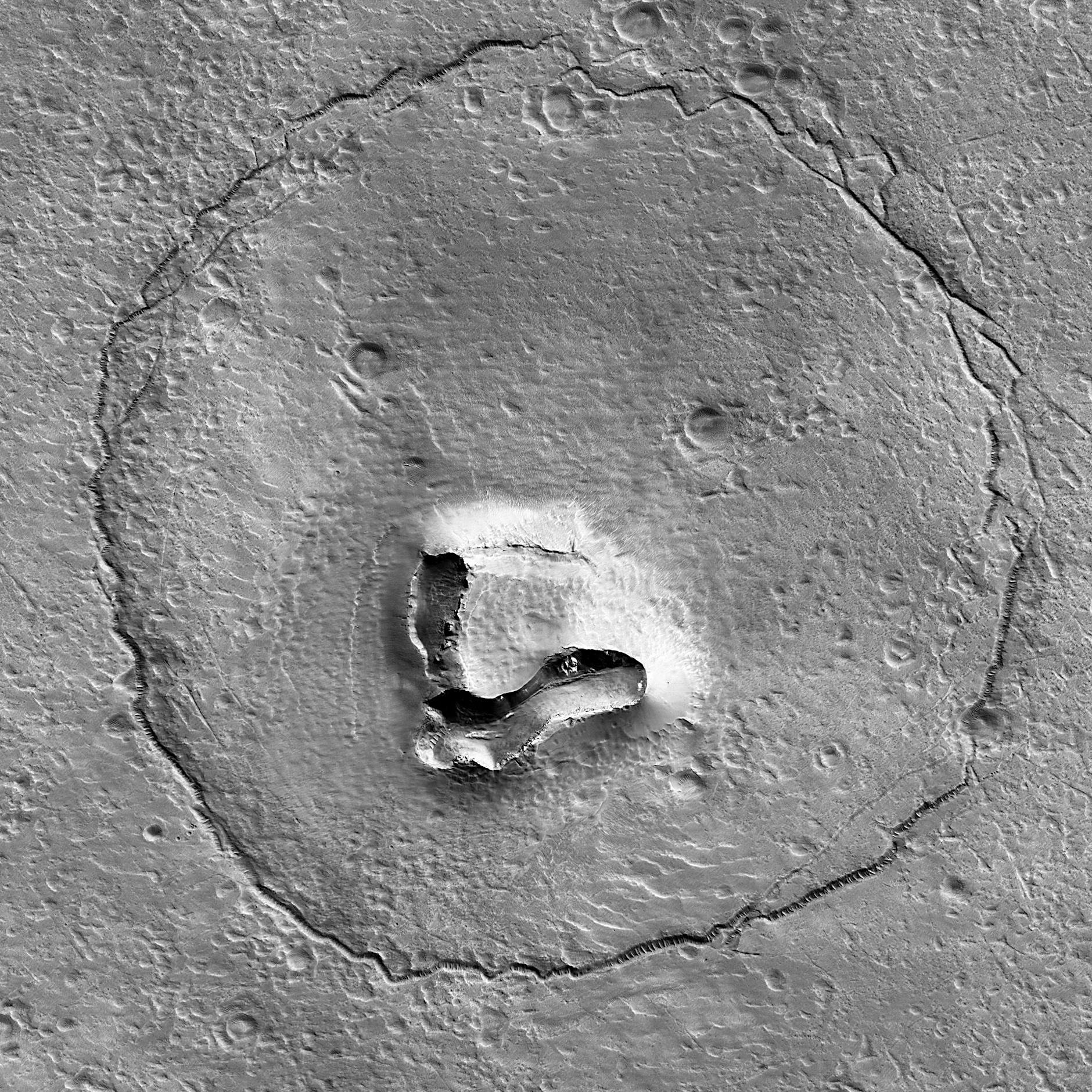 Spektakuläre Bilder der Nasa vom Mars: Lächelt uns hier ein Bär an?