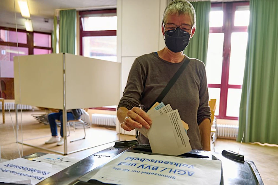 Stimmabgabe zur Berliner Abgeordnetenhauswahl im September 2021