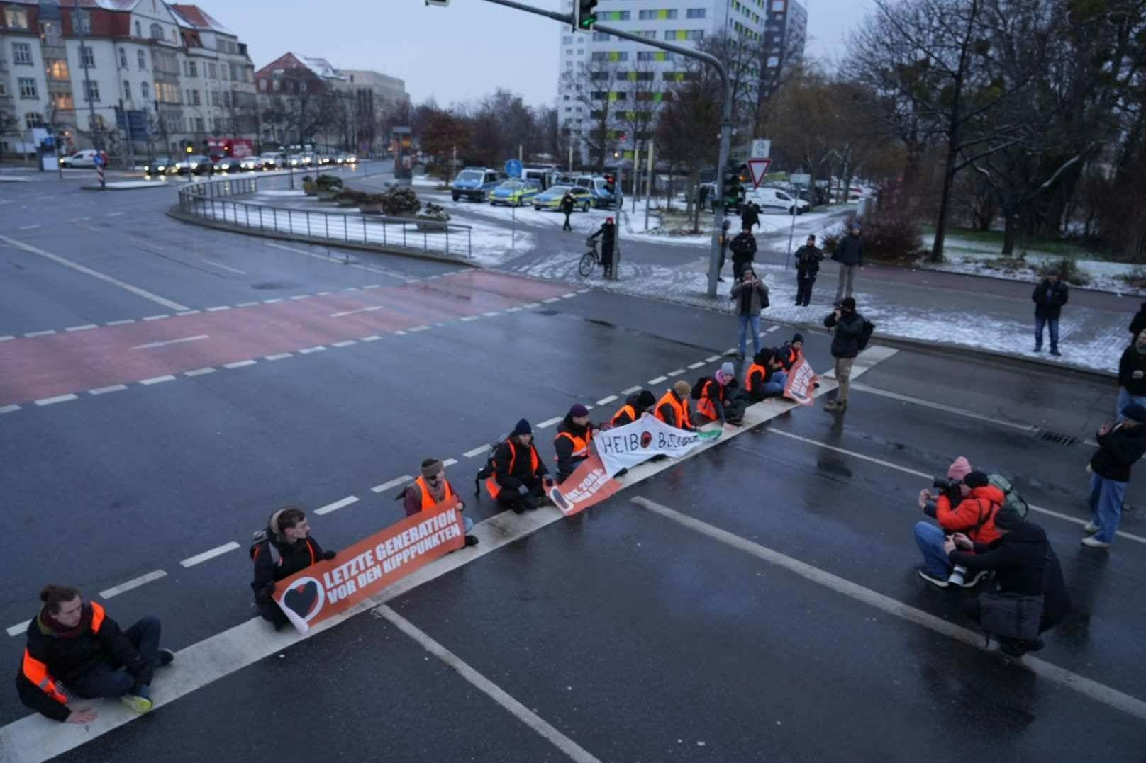 Proteste der Letzten Generation in Dresden