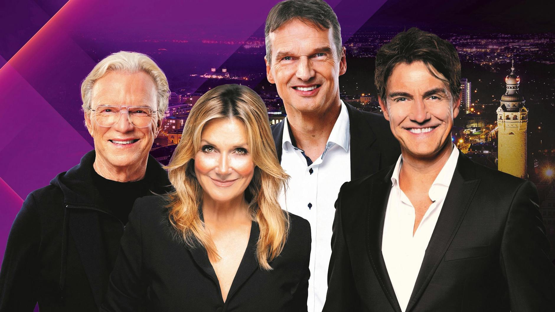 Die Neuen auf dem „Riverboat“: An der Seite von Moderatorin Kim Fisher werden abwechselnd Wolfgang Lippert, Klaus Brinkbäumer und Matze Knop (v.l.) zu sehen sein. 