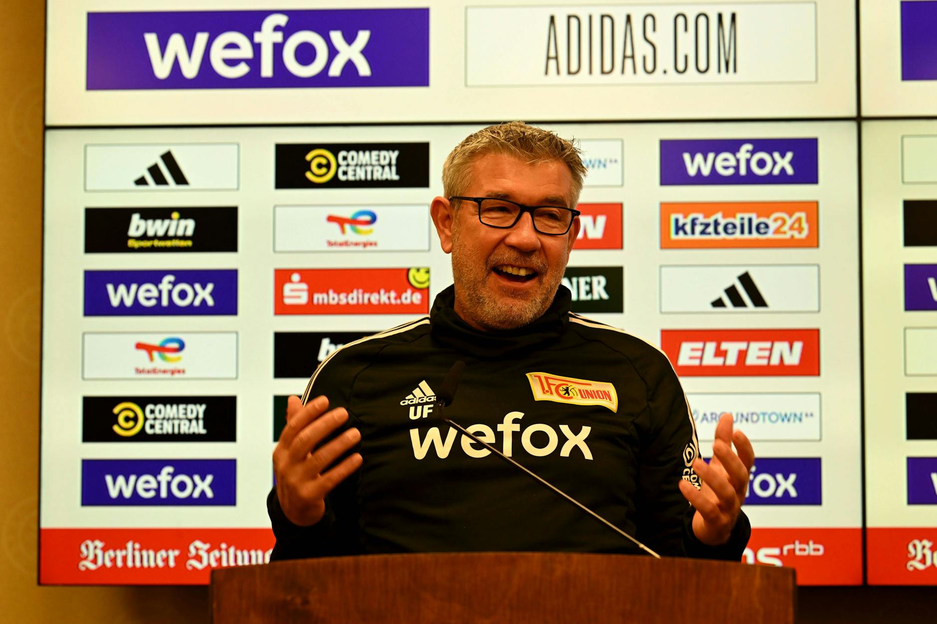 Union-Trainer Urs Fischer verbreitete vor dem Heimspiel gegen Mainz 05 gute Laune.