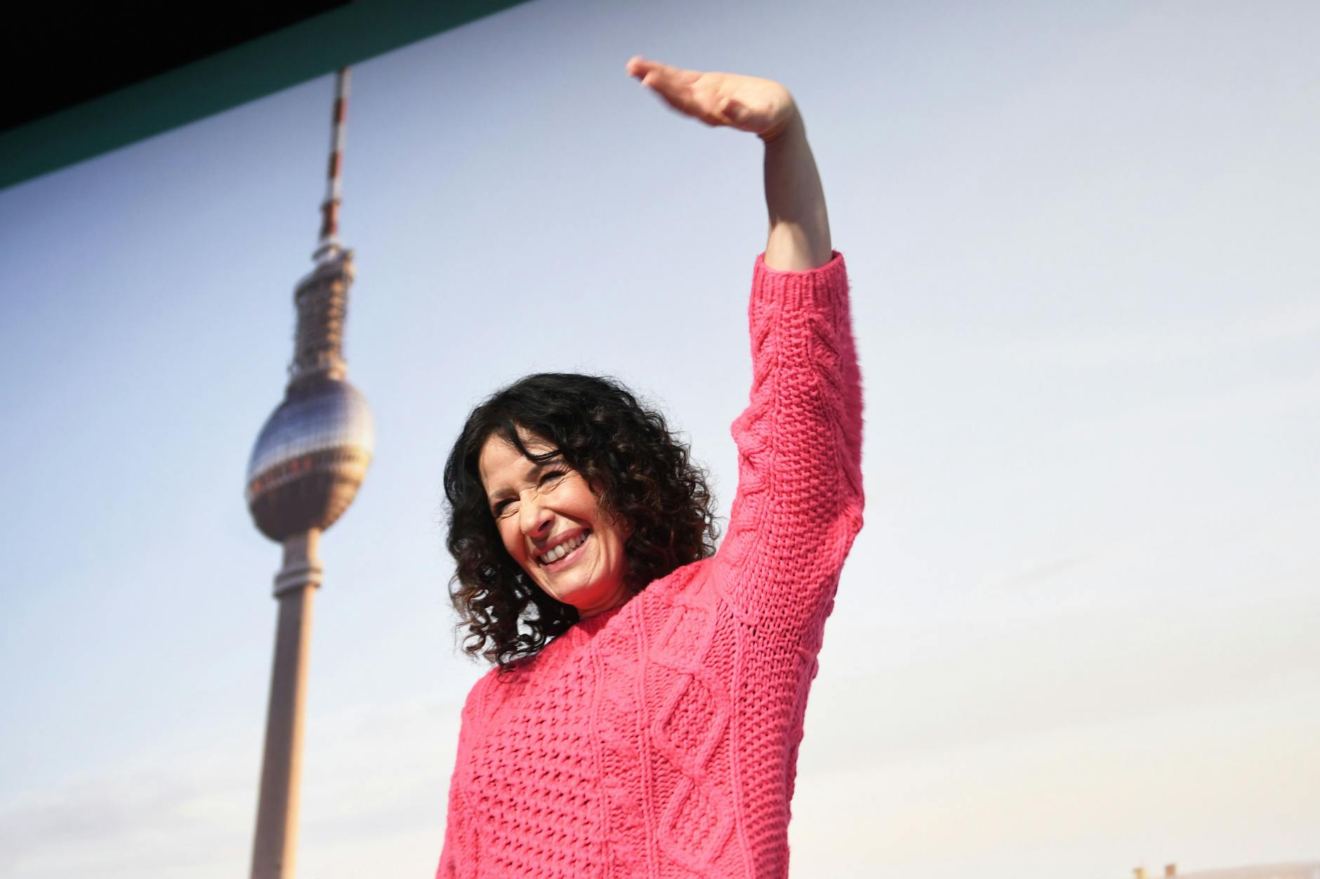 Bettina Jarasch während der Landesdelegiertenkonferenz der Grünen im Hotel Estrel