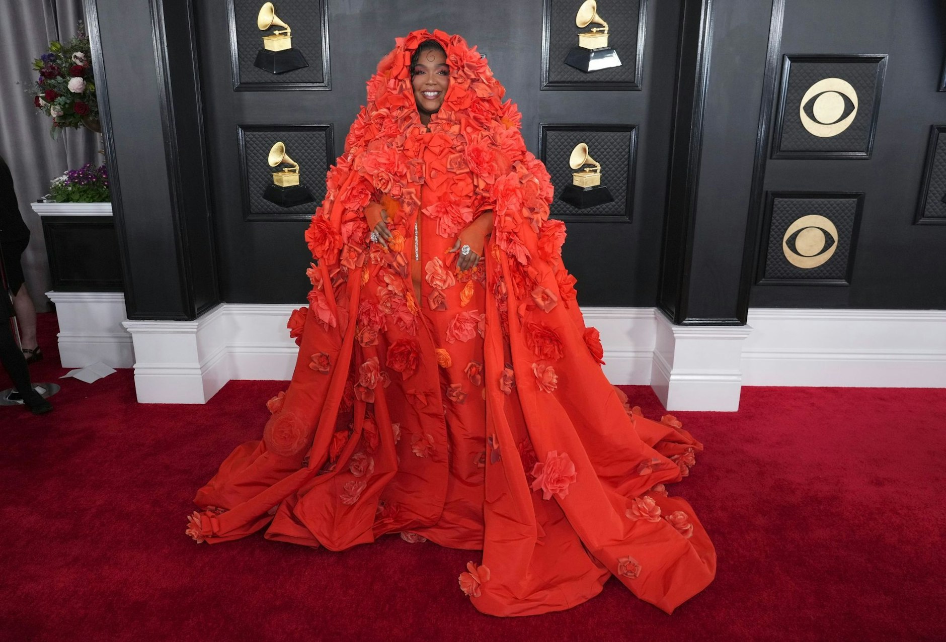US-Sängerin Lizzo kommt zur Verleihung der 65. Grammy Awards in Los Angeles.  