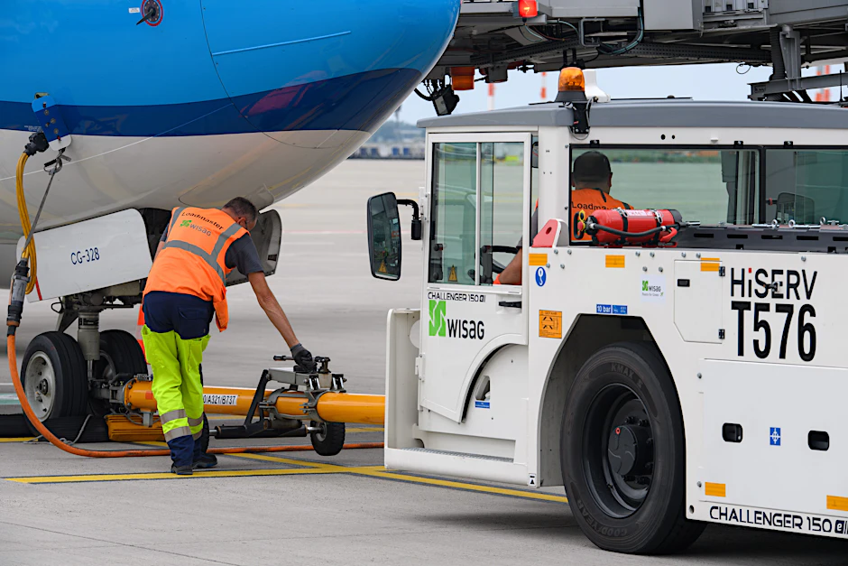 Ein Mitarbeiter am Flughafen BER: Die Beschäftigten der Bodenverkehrsdienste erhalten laut der Gewerkschaft Verdi mehr Geld. 