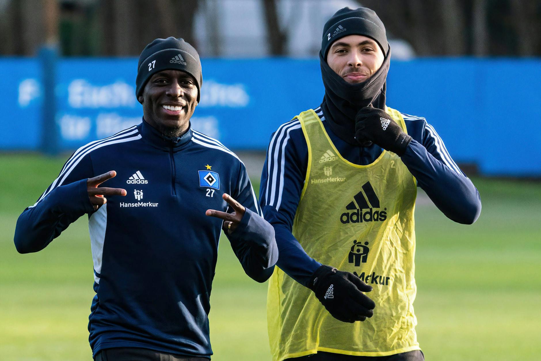 Die Polizei ermittelt gegen Jean-Luc Dompe und William Mikelbrencis vom Hamburger SV.