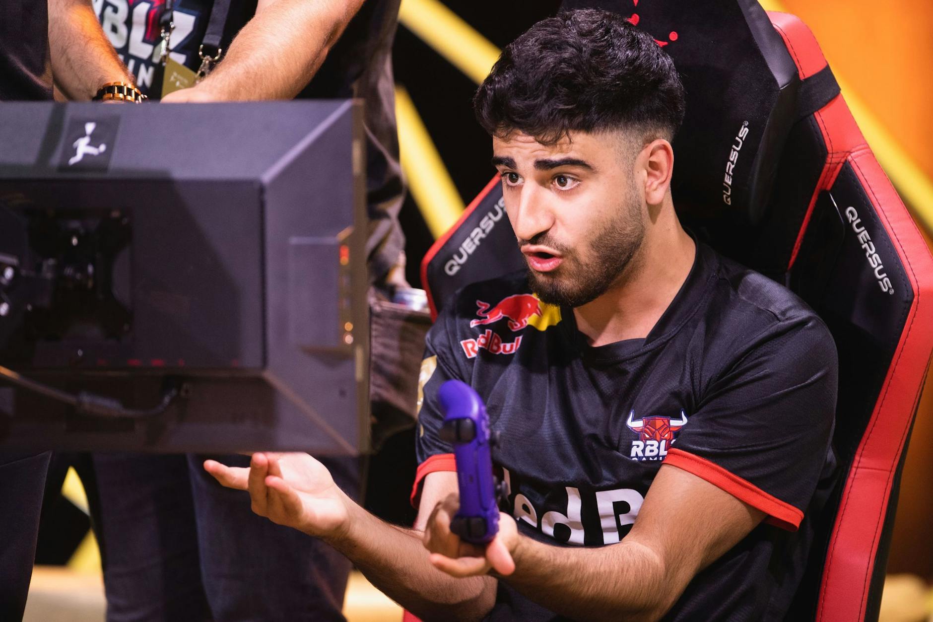 ARCHIV - Umut von RB Leipzig schied in der europäischen Quali zur FIFA Global Series recht früh aus.
