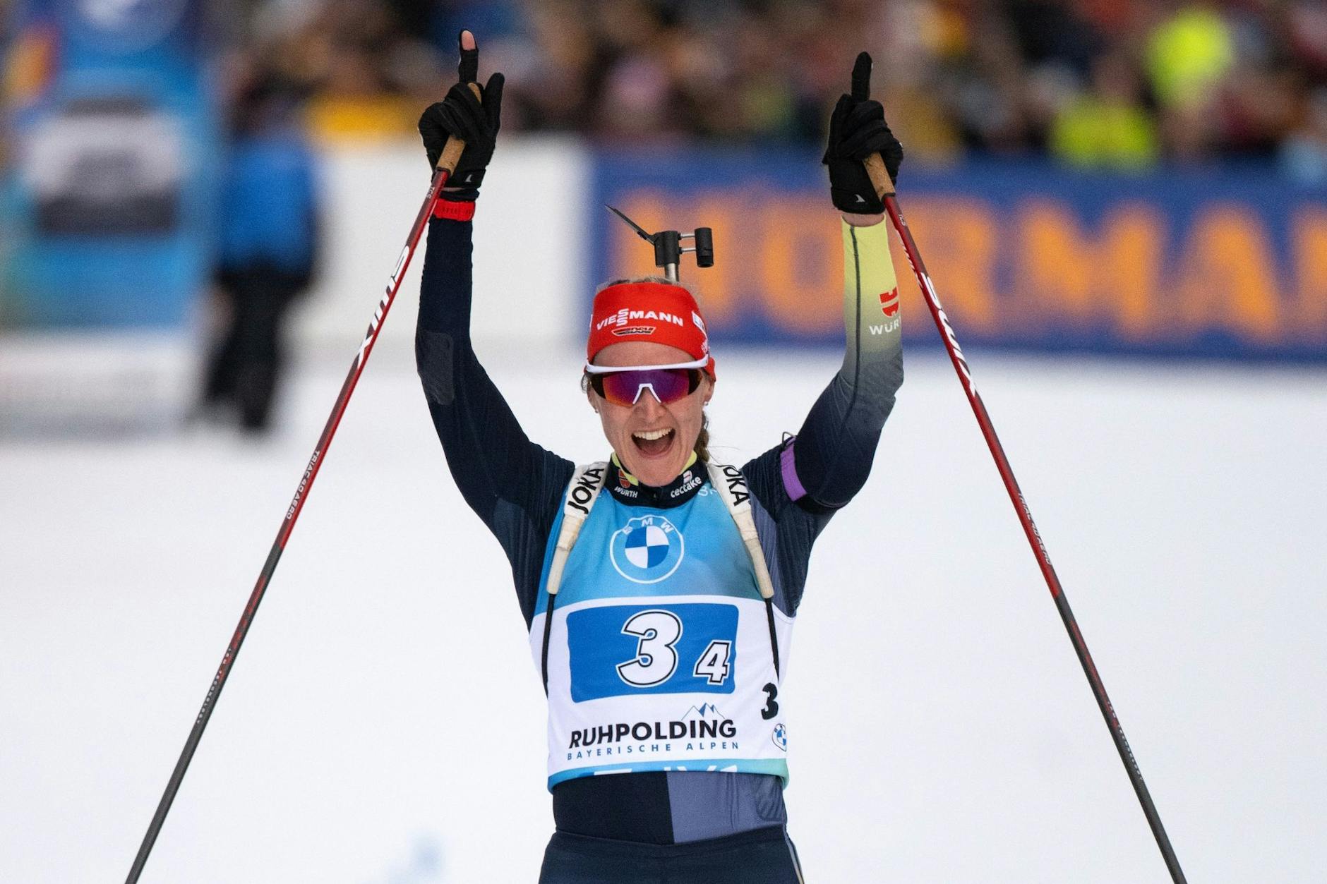 Denise Herrmann-Wick hat die besten Medaillen-Chancen im deutschen Biathlon-Team.
