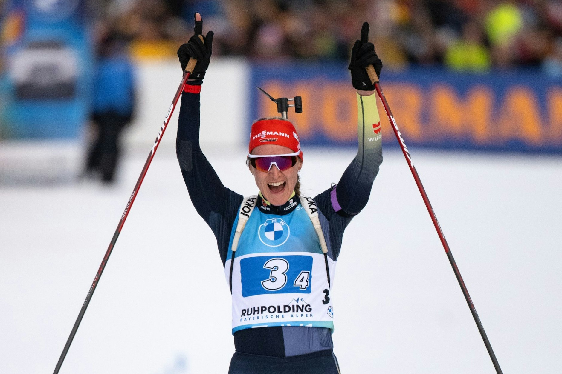Denise Herrmann-Wick hat die besten Medaillen-Chancen im deutschen Biathlon-Team.