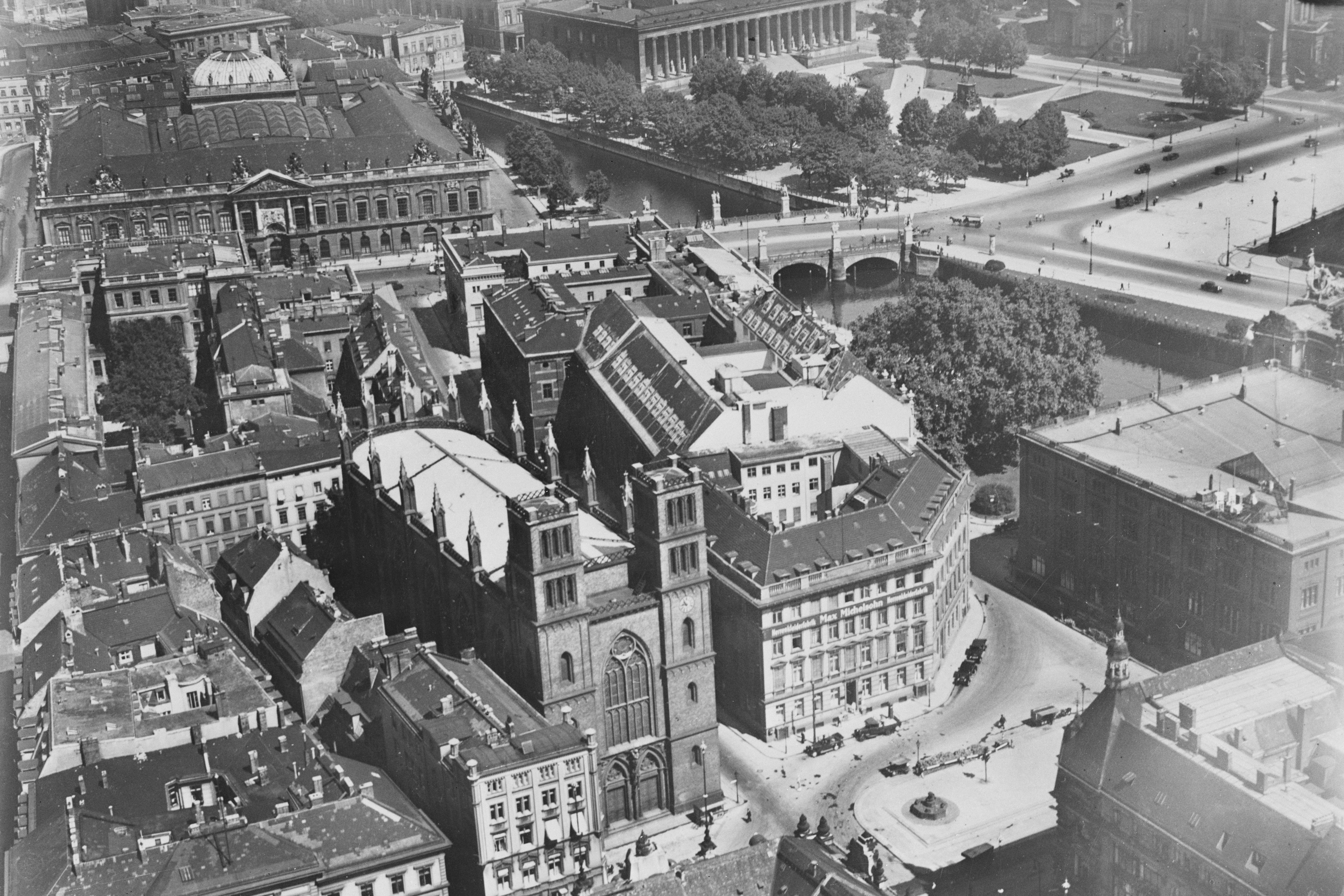 Eine historische Aufnahme des Werderschen Marktes in Berlin-Mitte.