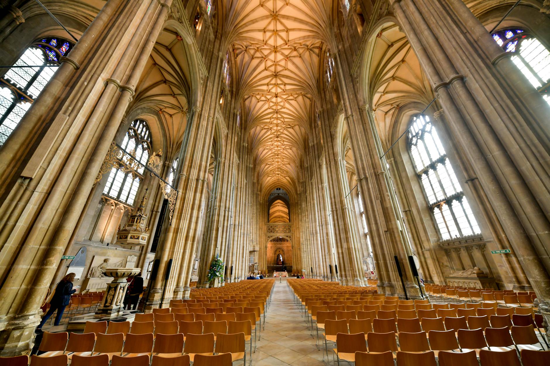 Blick in die Canterbury Cathedral in England: Seit 1988 ist das Bauwerk Weltkulturerbe der Unesco.