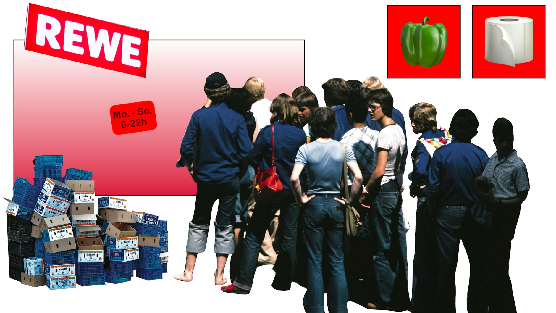 Endlich wieder Schlange stehen: Das kann man auch beim Einkauf haben. 