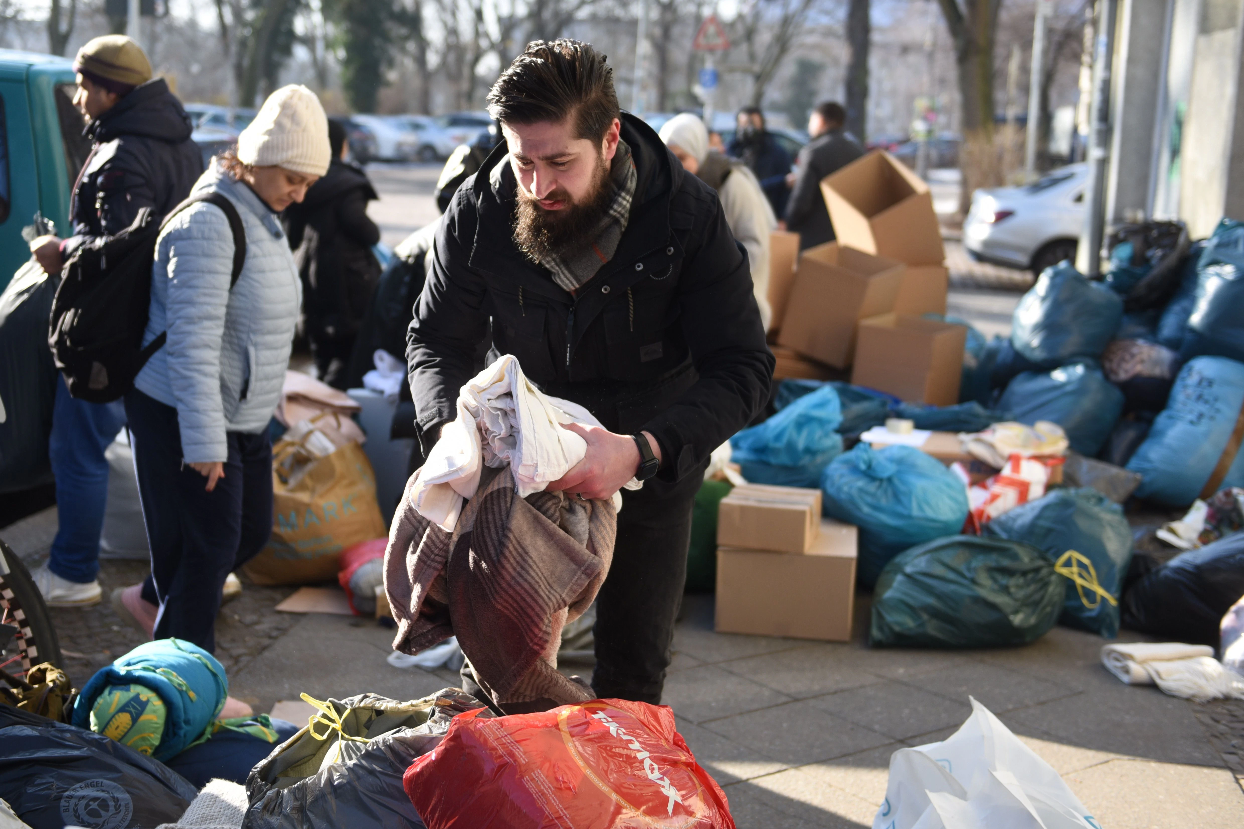Berlin: Spenden sammeln beim syrischen Kulturverein Salam in Wedding.