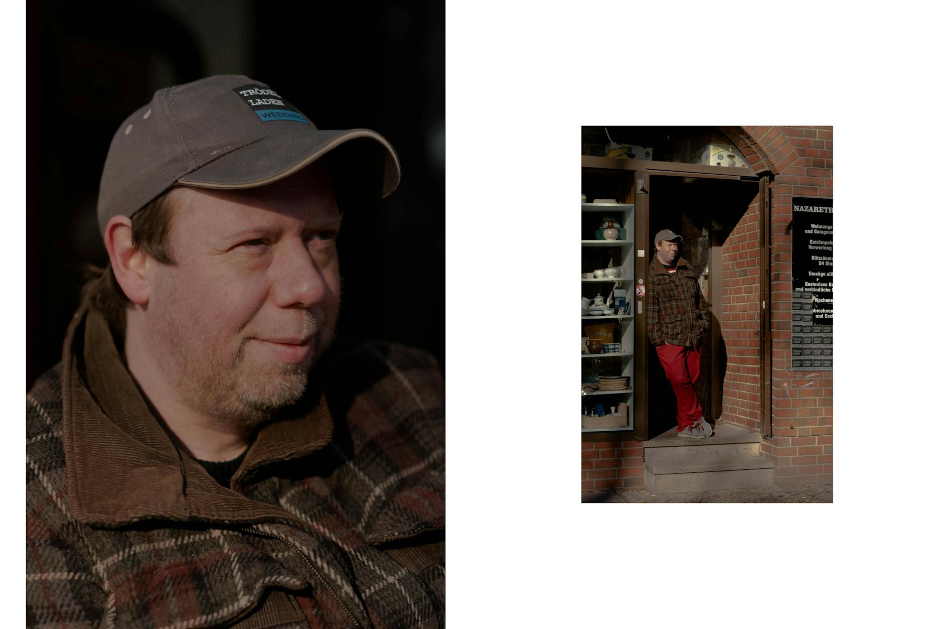 Sven Dittrich, 44, vor seinem Trödelladen am Leopoldplatz.