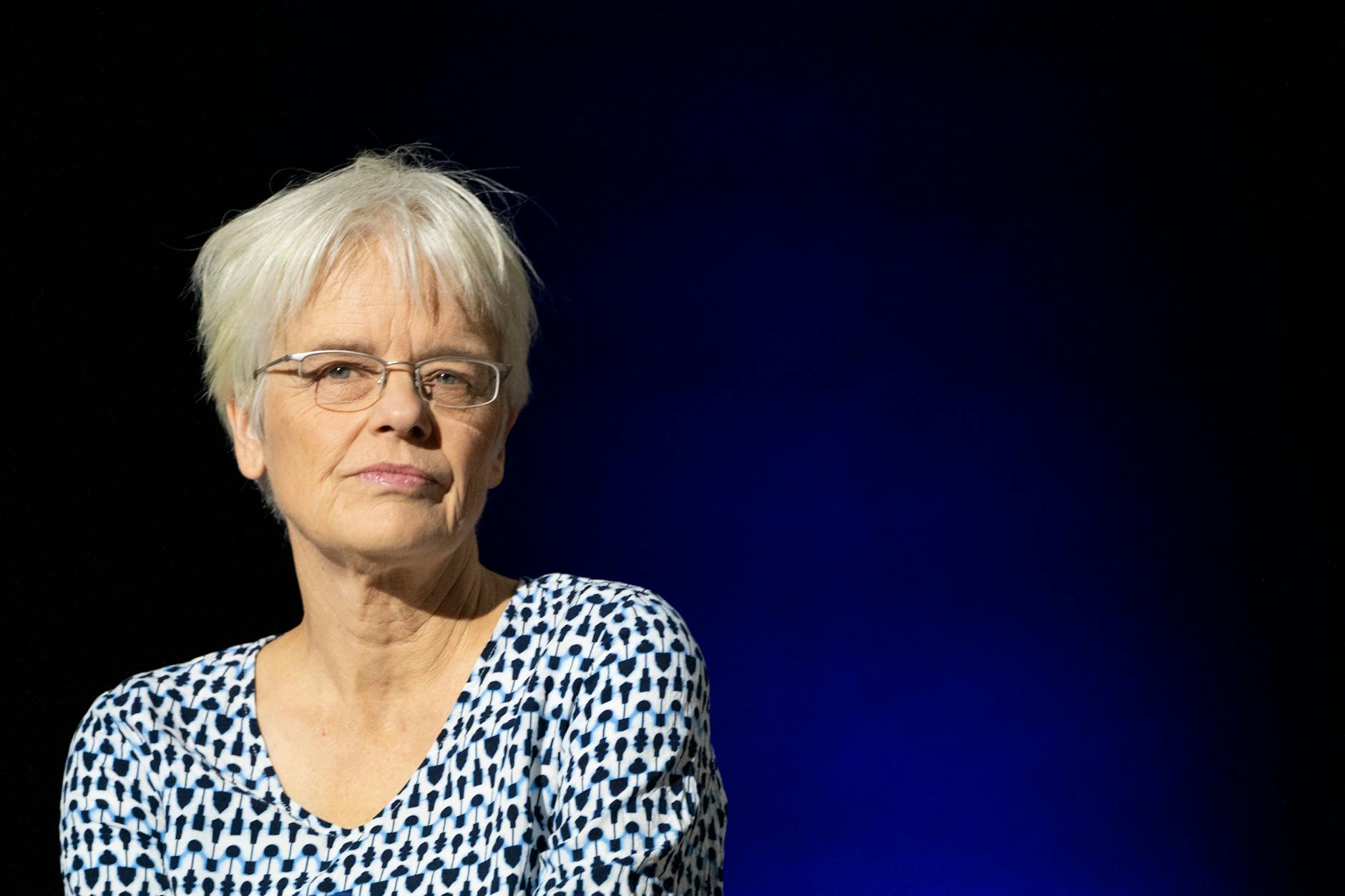 Die Journalistin Ulrike Hermann bei der Frankfurter Buchmesse 2022, bei einem Gespräch über ihr Buch „Das Ende des Kapitalismus“.