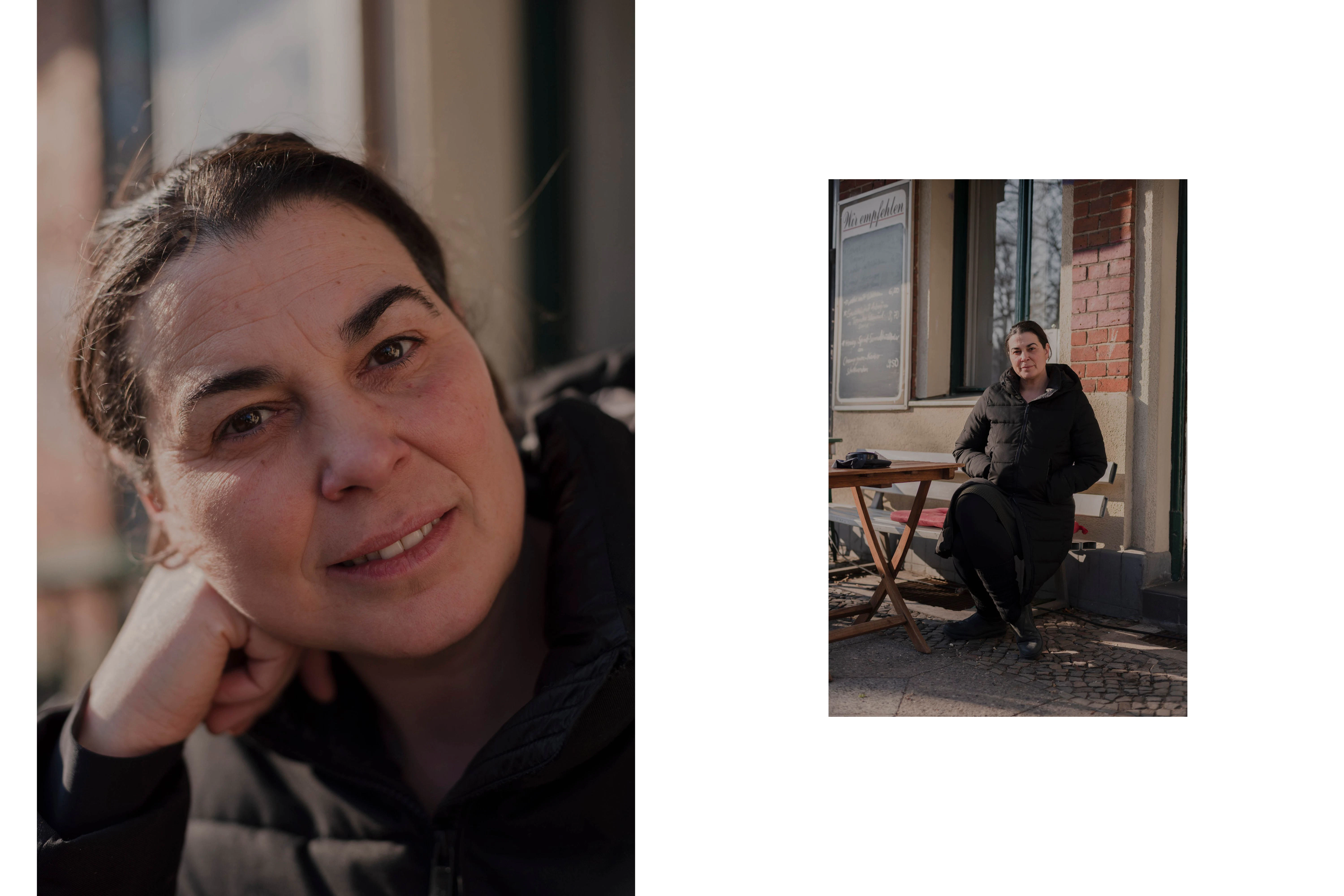 Kristina Richter vor ihrem Café am Leopoldplatz.