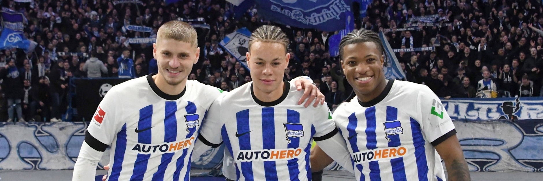 Marton Dardai, Derry Scherhant und Jessic Ngankam. Für Hertha BSC trafen beim 4:1 gegen Mönchengladbach drei gebürtige Berliner aus der blau-weißen Akademie.