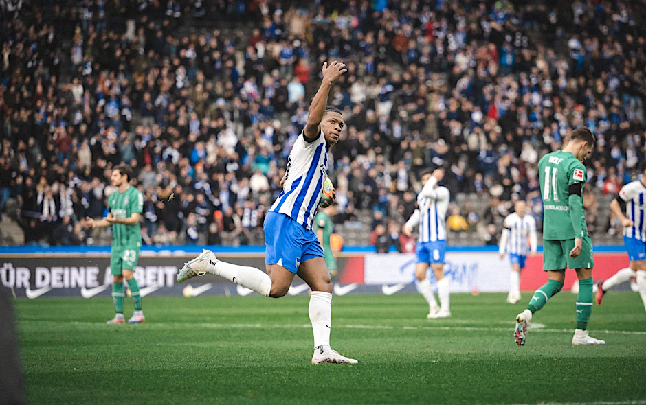 Erzielte den ersten Hertha-Treffer beim Sieg gegen Mönchengladbach: Jessic Ngankam.