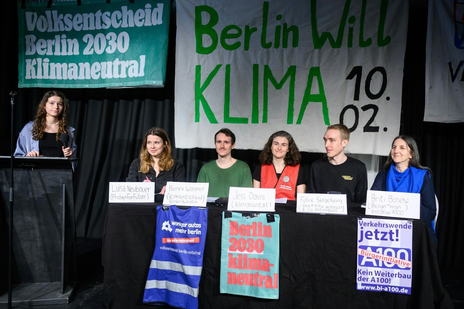 Pressekonferenz unter dem Motto „#BerlinWillKlima“: Am 26. März entscheiden die Berliner über eine Forderung, das Datum der Klimaneutralität für Berlin vorzuziehen.