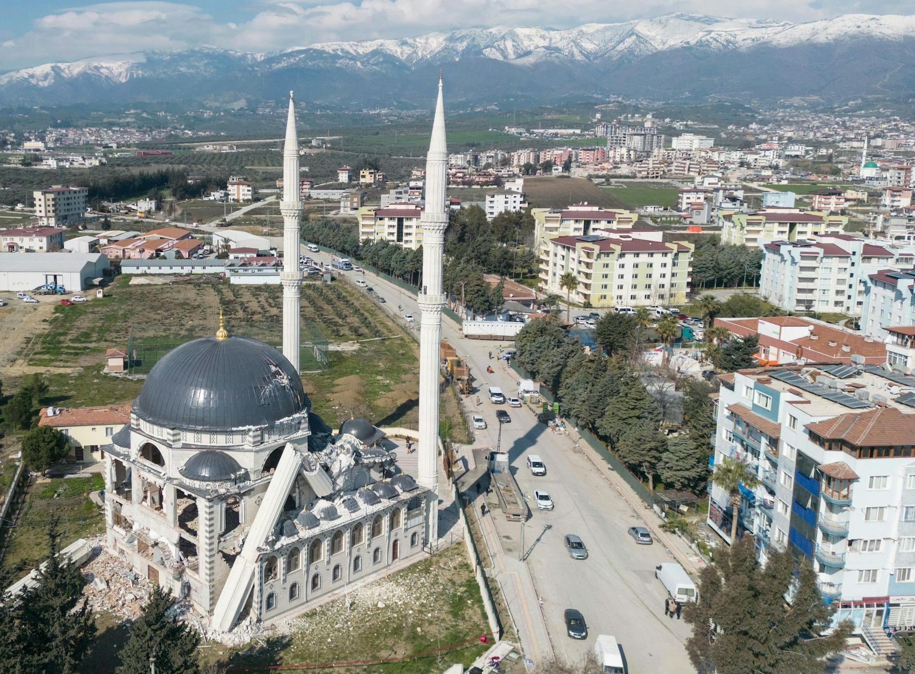 Die zerstörte Moschee von Antakya.