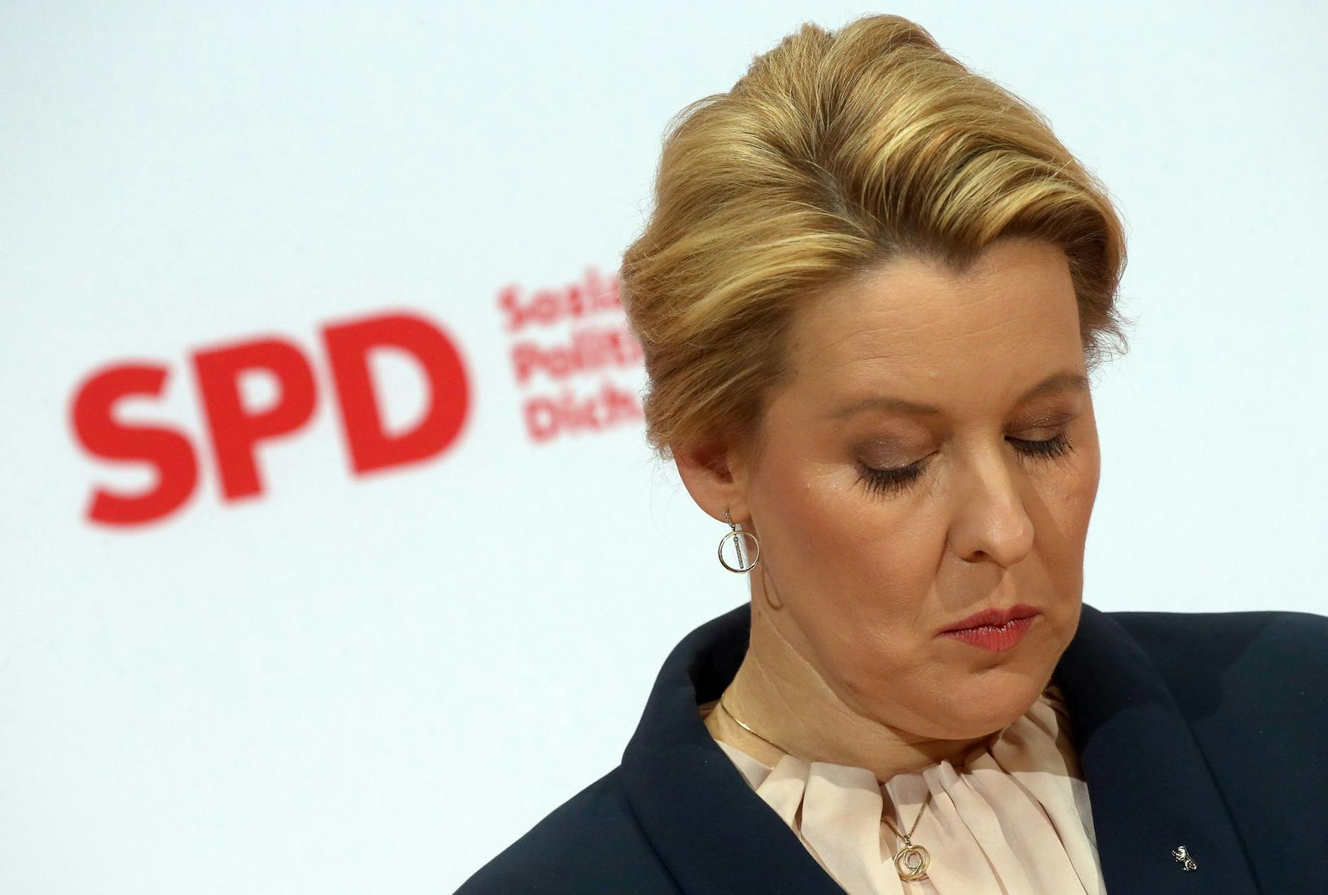 Ist nicht zufrieden mit dem Ergebnis der SPD: Franziska Giffey.