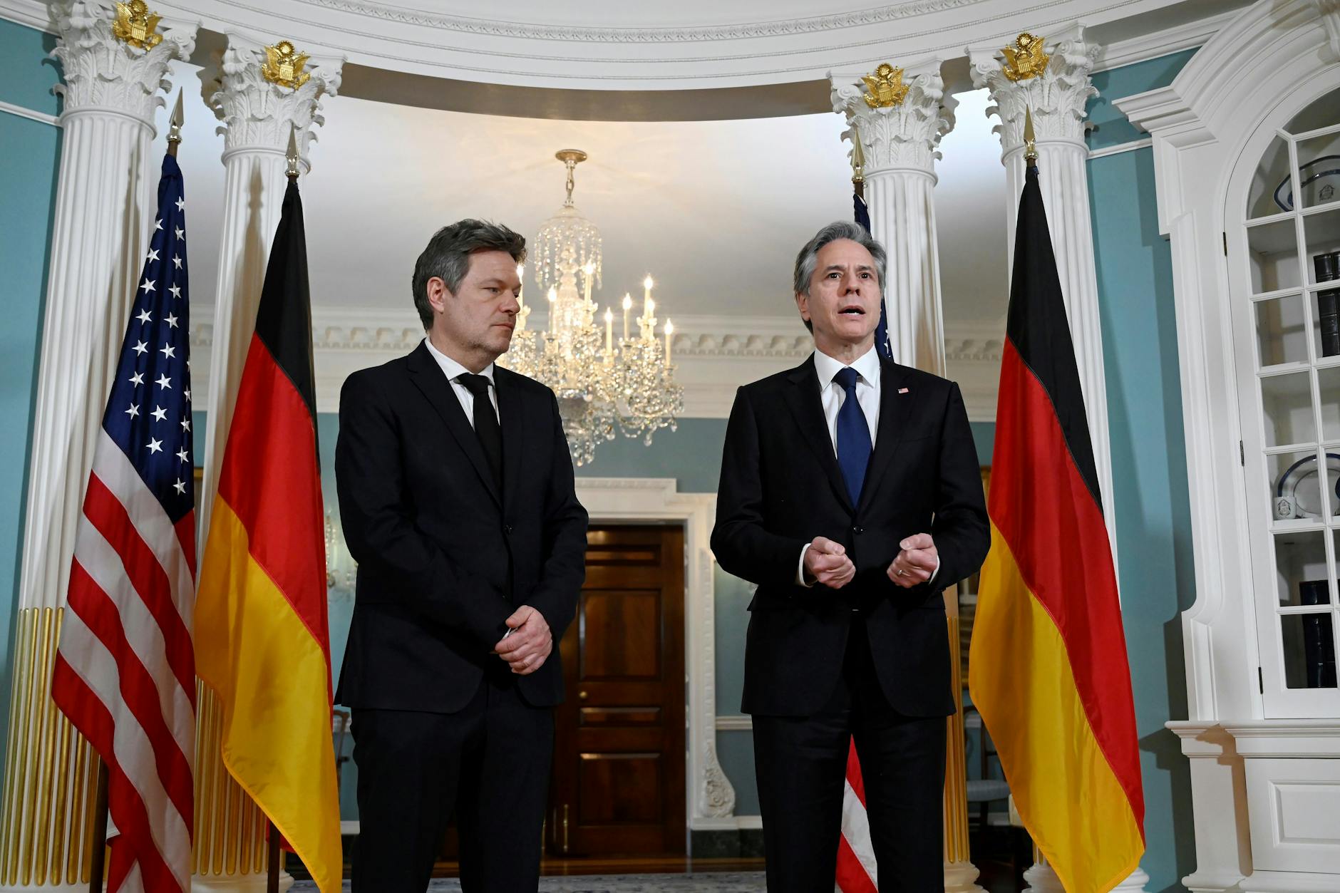 Wirtschaftsminister Robert Habeck mit US-Außenminister Antony Blinken in Washington.