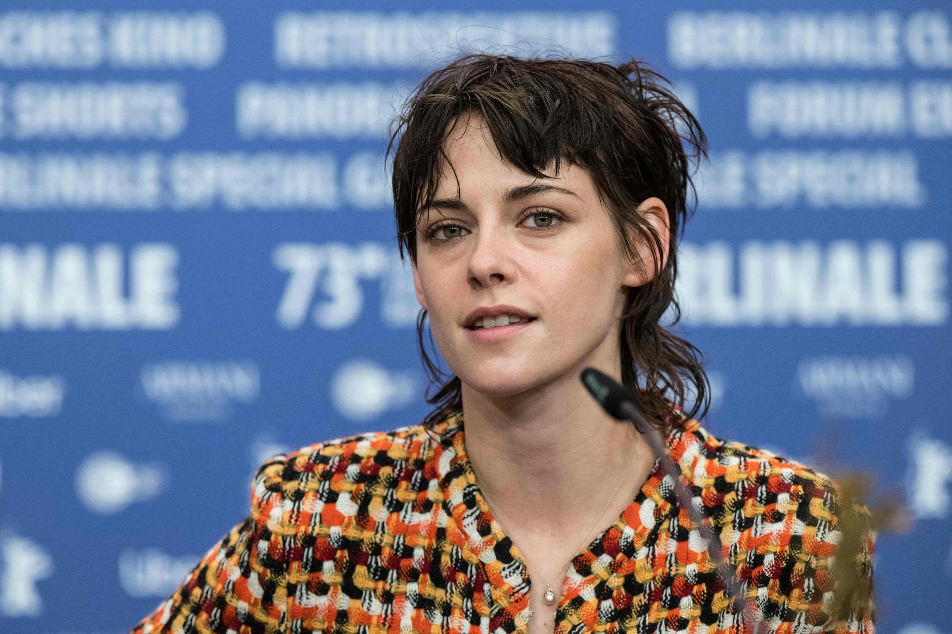 Berlinale-Jury-Präsidentin Kristen Stewart bei der Pressekonferenz am Donnerstag in Berlin.