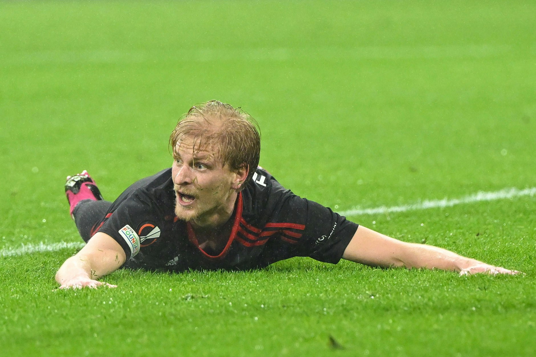 Kann es nicht fassen: Morten Thorsby ärgert sich über sein aberkanntes Tor für den 1. FC Union in der Europa League bei Ajax Amsterdam.&nbsp;