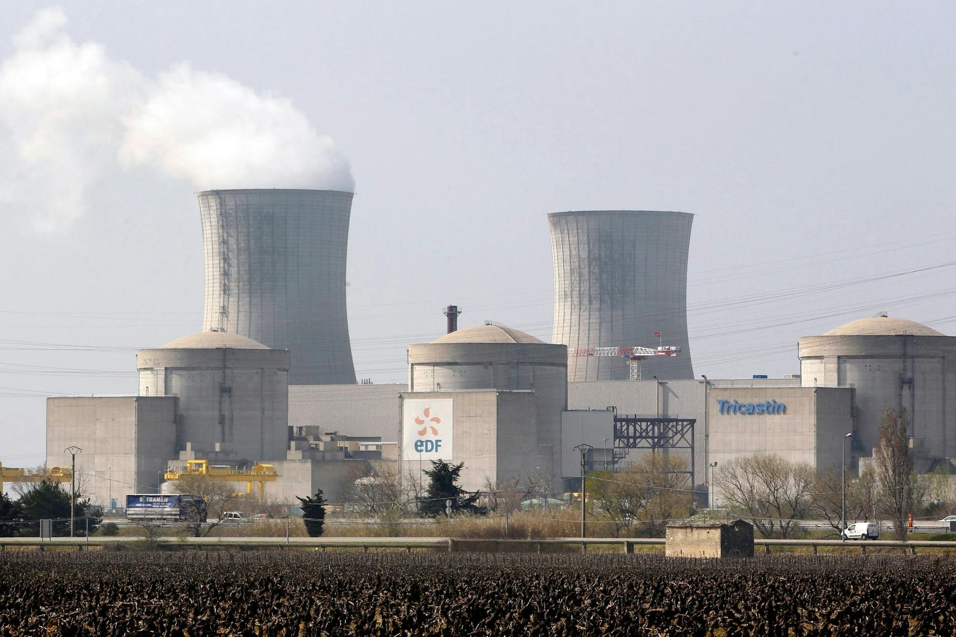 Das Atomkraftwerk Tricastin des Konzernes EDF in Südfrankreich.