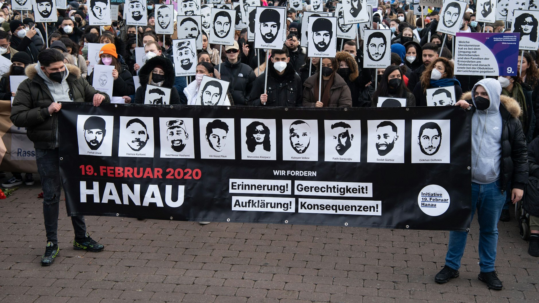 Gedenken an die Toten im Jahr 2022: Neun Migranten wurden am 19. Februar 2020 Opfer der blutigen Attentatsserie.