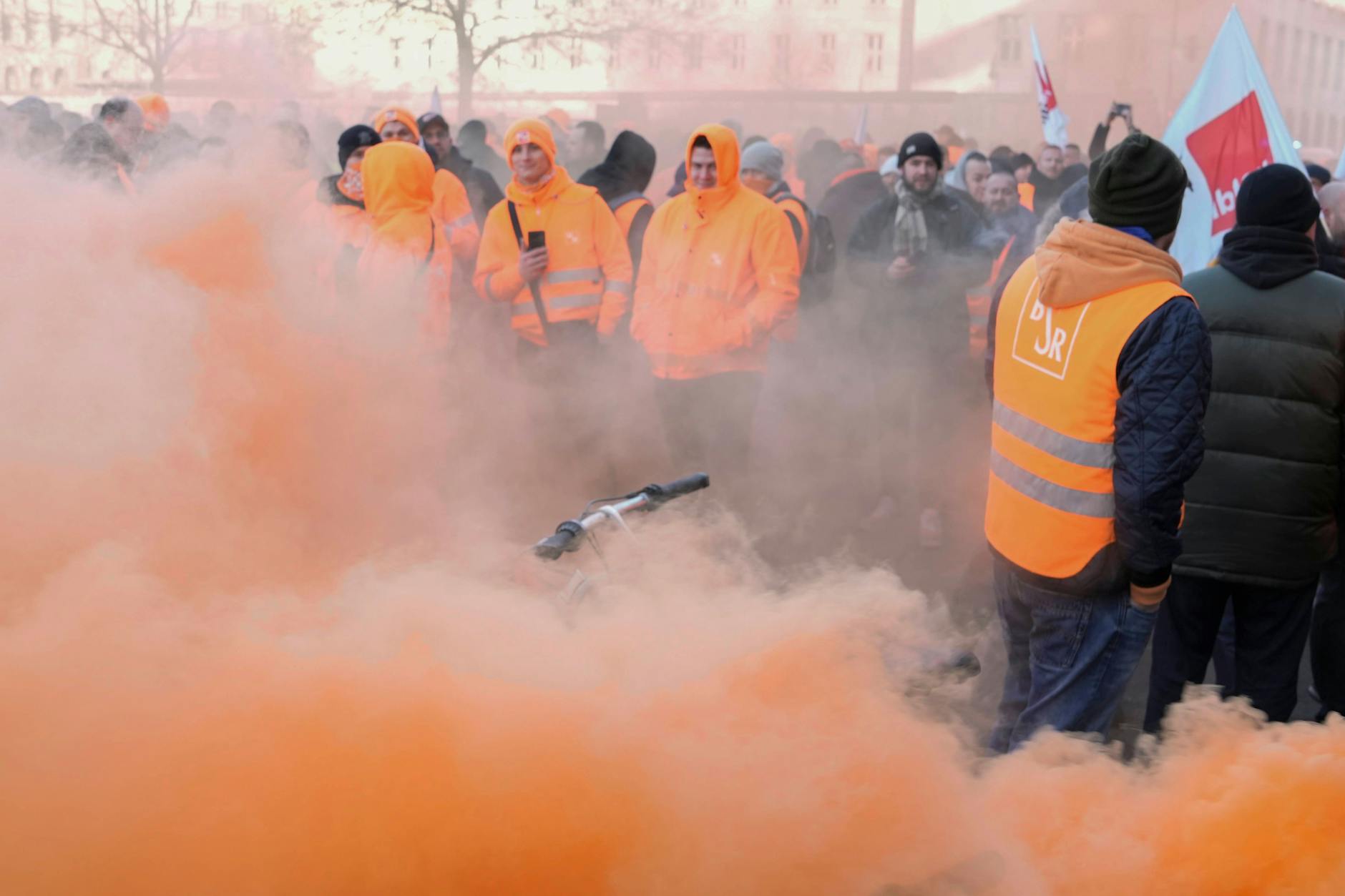 Beschäftigte der Berliner Stadtreinigung haben am 9. und 10. Februar gestreikt.