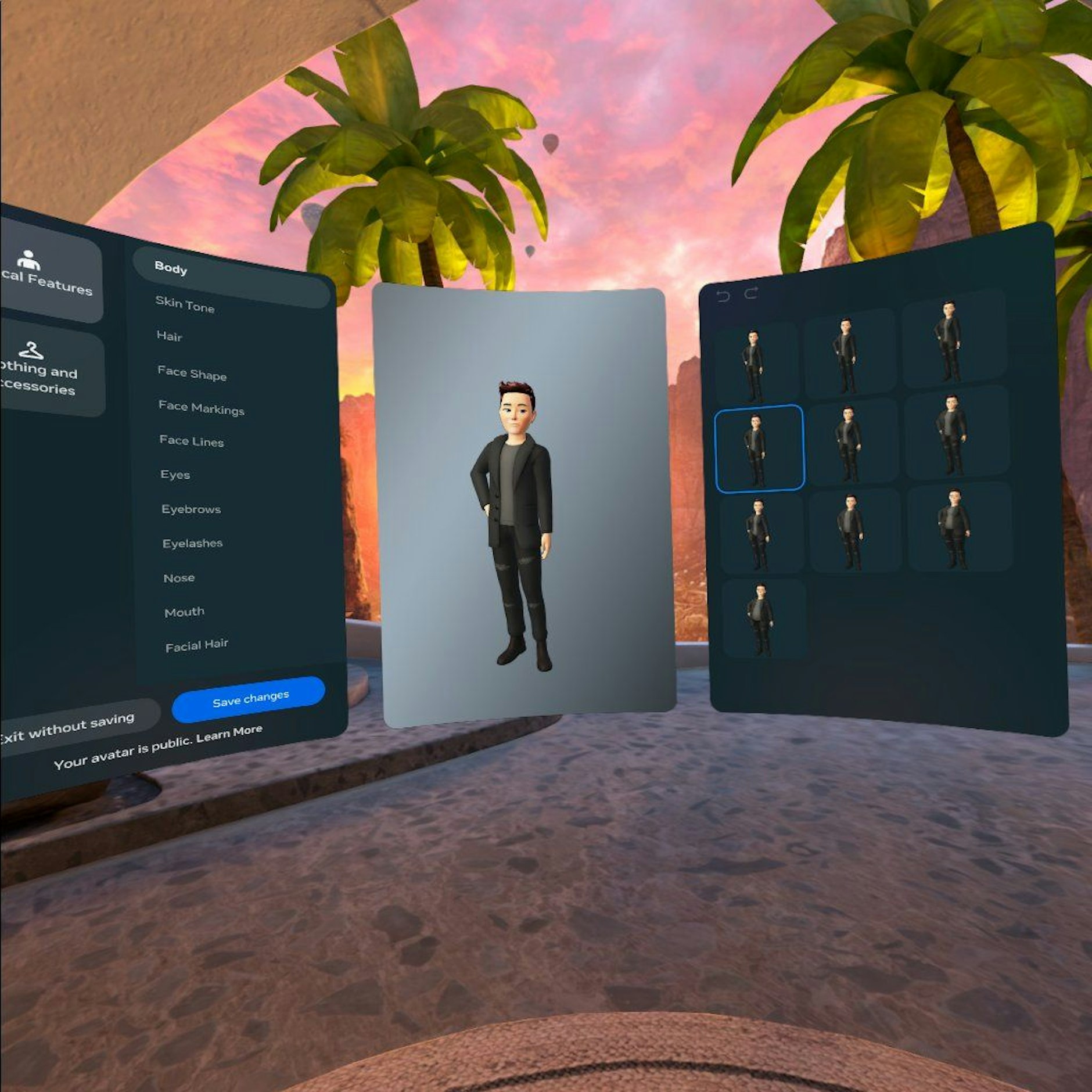 So sieht der KURIER-Reporter im Metaverse aus. Am Anfang steht der Avatar: Startet man erstmals Quest 2, baut man sich seinen Avatar zusammen, mit dem man sich durch die virtuellen Welten bewegt.