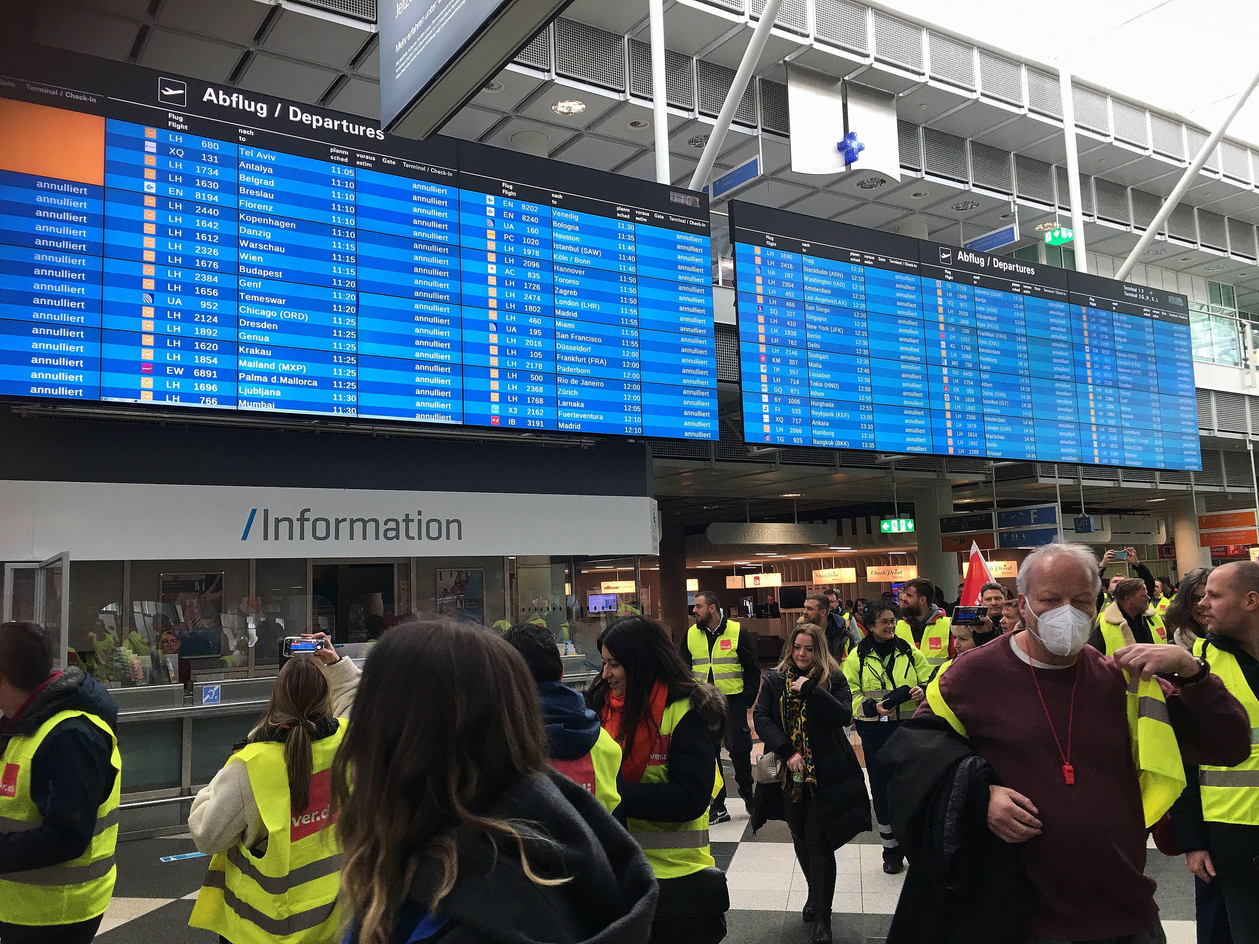 Newsblog Zum Warnstreik: Ein Dutzend Statt über 1000 Flüge In Frankfurt