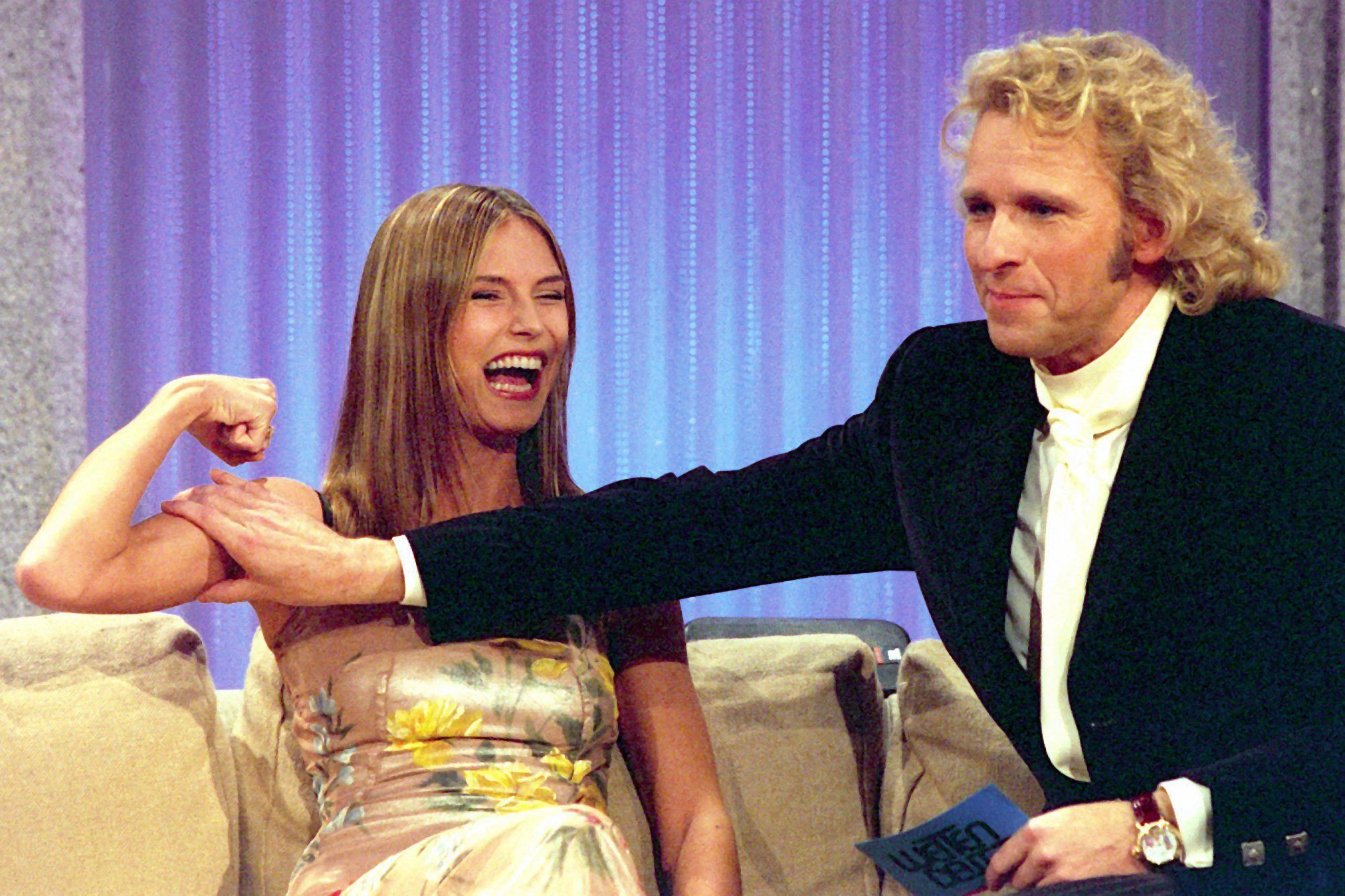 Wiedersehen bei „Wetten, daß...?“ 1999: Sieben Jahre zuvor gewann Heidi Klum einen Modelwettbewerb in einer anderen Sendung von Thomas Gottschalk.
